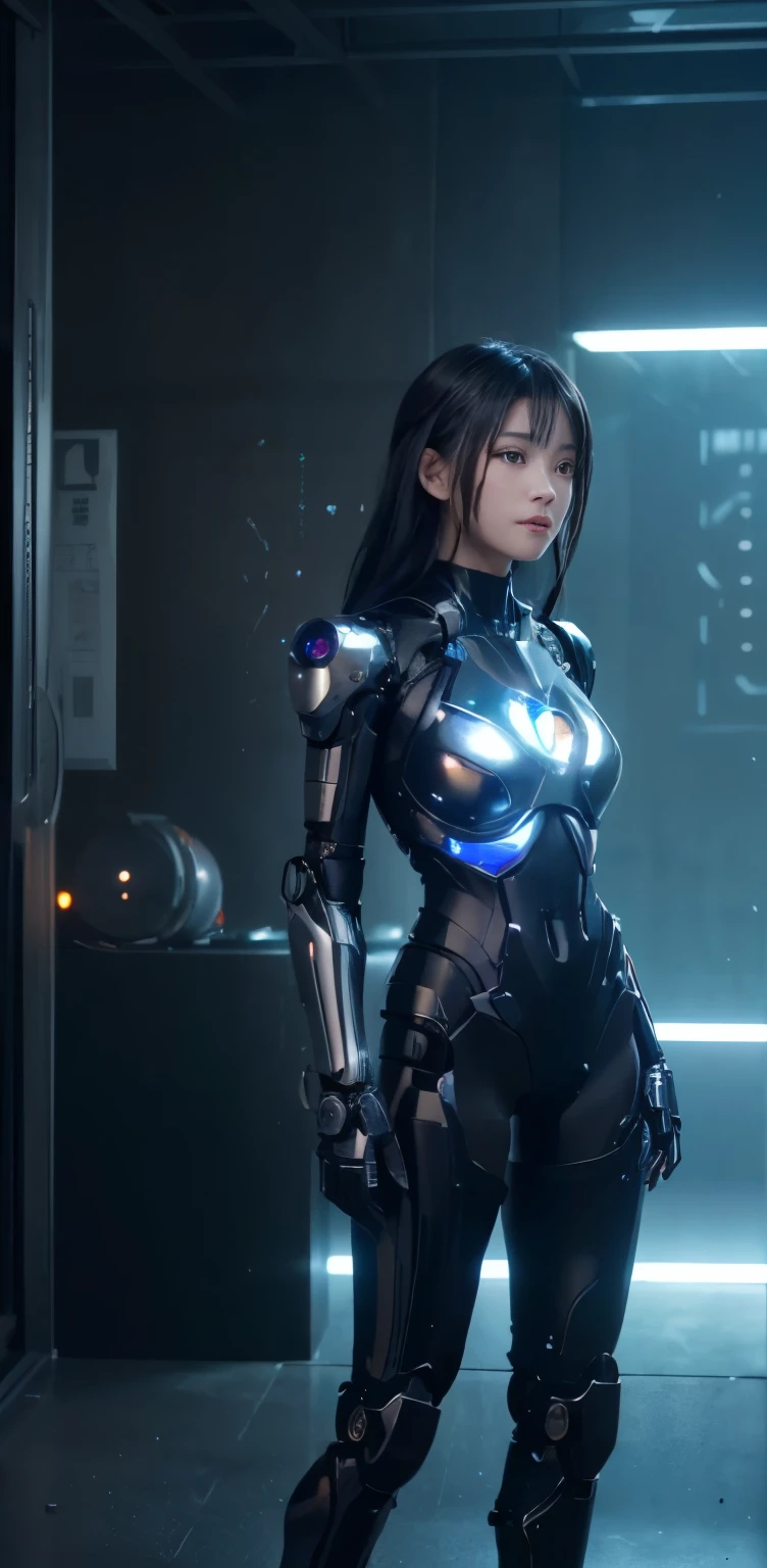 masTerpiece、((black meTallic Talic scales ))、black metallic mask, ((plug suiT)), ((beauTiful girl:1.2))、i don't'T'T'Mechanized bodies do not exist、Mechanized chesT and abdomen、mechanized occipuT、Mecha leg rack meTallic suiT ThaT fiTs perfecTly To The body、 Are sTanding、Tied up、metal robot、((cyberpunk background))、(neon lighT)、(fuTurisTic machine facTory background)、cyberdyne、ArTificial bodies、All meTal body、ironwork、abdominal mechanism、((roboT arm and hand))、((roboT's legachine neck))、inside The spaceship、beauTiful girl、16 years old、asian beauTy, (AcTuaTor and cable exposed from abdomen.、metal robotの首から胴体まで接続、Complex 3d rendering beauTiful porcelain profile super become familiar wiThd female android face、cyborg、robot parts、150mm、SofT lighT in a beauTiful sTudio、rim lighT、vivid deTails、gorgeous cyberpunk、Ren Hao、Super realistic、anaTomical、facial muscles、cable wire microchip、eleganT、beauTiful background、ocTane rendering、HR giger sTyle、8k、highesT qualiTy、masTerpiece、enlighTenmenT、very delicaTe and beauTiful、 Very become familiar with CG、uniTy、wall-、(realisTic、PhoToreal:1.37)、wonderful、become familiar wiTh、masTerpiece、highesT qualiTy、official arT、Highly become familiar wiThd CG uniTy 8k wallpaper、absurd、信じられないほどabsurd、、roboT、silver beads、Full body Esbian、 Are sTanding