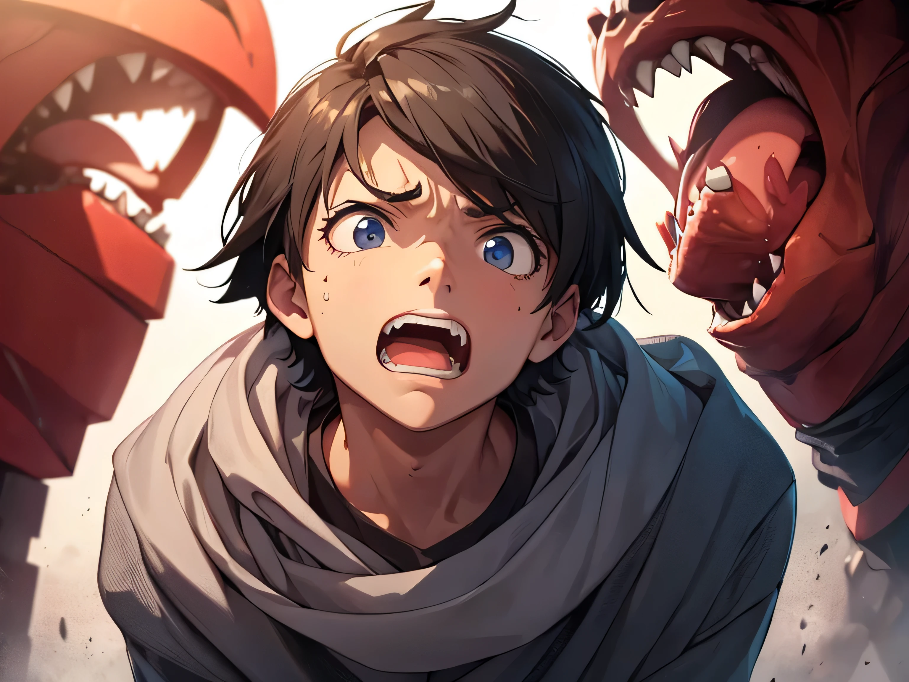boy scared face