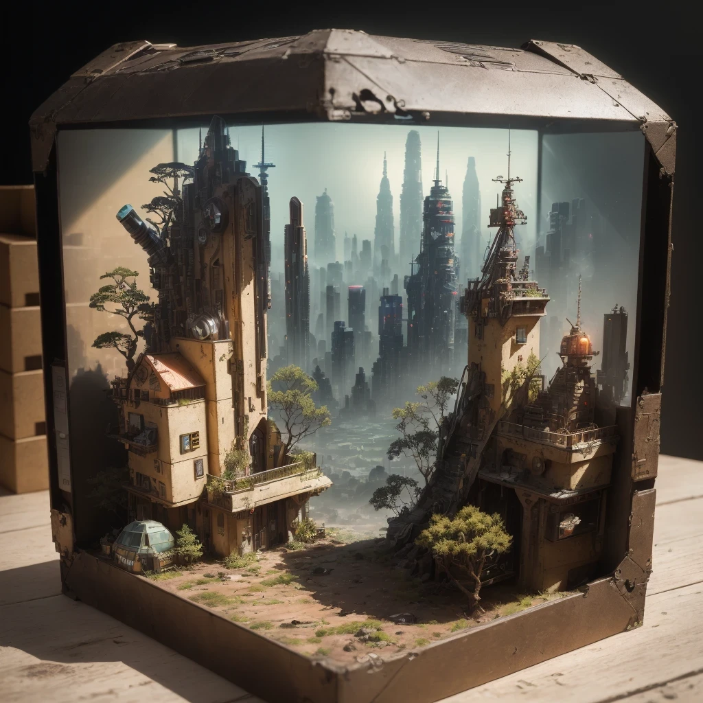 3598年Mars realistic model, (split ends, original photo, best quality, masterpiece:1.4),Steampunk Cyberpunk 6820 City,(CyberpunkMars light:1.3), Mars (related to land),(in a small nature box:1.3),Isometric, small nature, landscape on foundation,landscape,