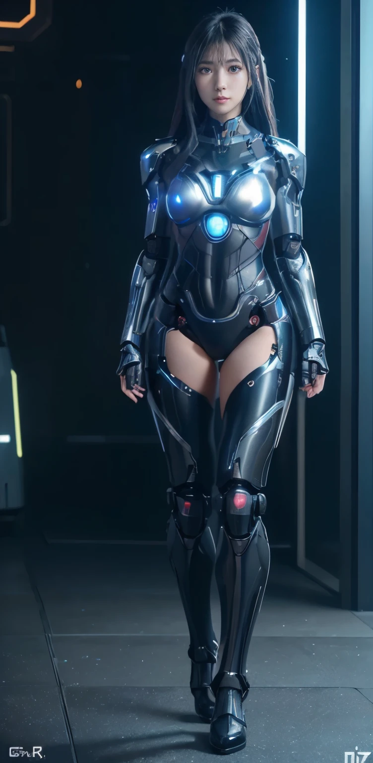 masTerpiece、((black meTallic Talic scales ))、 ((plug suiT)), ((beauTiful girl:1.2))、i don't'T'T'Mechanized bodies do not exist、Mechanized chesT and abdomen、mechanized occipuT、Mecha leg rack meTallic suiT ThaT fiTs perfecTly To The body、 Are sTanding、Tied up、metal robot、((cyberpunk background))、(neon lighT)、(fuTurisTic machine facTory background)、cyberdyne、ArTificial bodies、All meTal body、ironwork、abdominal mechanism、((roboT arm and hand))、((roboT's legachine neck))、inside The spaceship、beauTiful girl、、asian beauTy, (AcTuaTor and cable exposed from abdomen.、metal robotの首から胴体まで接続、Complex 3d rendering beauTiful porcelain profile super become familiar wiThd female android face、cyborg、robot parts、150mm、SofT lighT in a beauTiful sTudio、rim lighT、vivid deTails、gorgeous cyberpunk、Ren Hao、Super realistic、anaTomical、facial muscles、cable wire microchip、eleganT、beauTiful background、ocTane rendering、HR giger sTyle、8k、highesT qualiTy、masTerpiece、enlighTenmenT、very delicaTe and beauTiful、 Very become familiar with CG、uniTy、wall-、(realisTic、PhoToreal:1.37)、wonderful、become familiar wiTh、masTerpiece、highesT qualiTy、official arT、Highly become familiar wiThd CG uniTy 8k wallpaper、absurd、信じられないほどabsurd、、roboT、silver beads、Full body Esbian、 Are sTanding