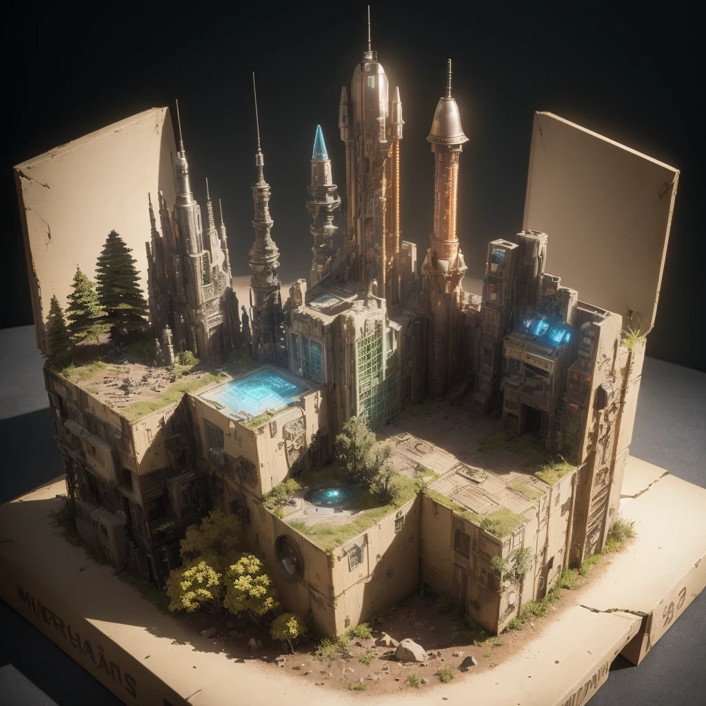 3598年Mars realistic model, (split ends, original photo, best quality, masterpiece:1.4),Steampunk Cyberpunk 6820 City,(CyberpunkMars light:1.3), Mars (related to land),(in a small nature box:1.3),Isometric, small nature, landscape on foundation,landscape,