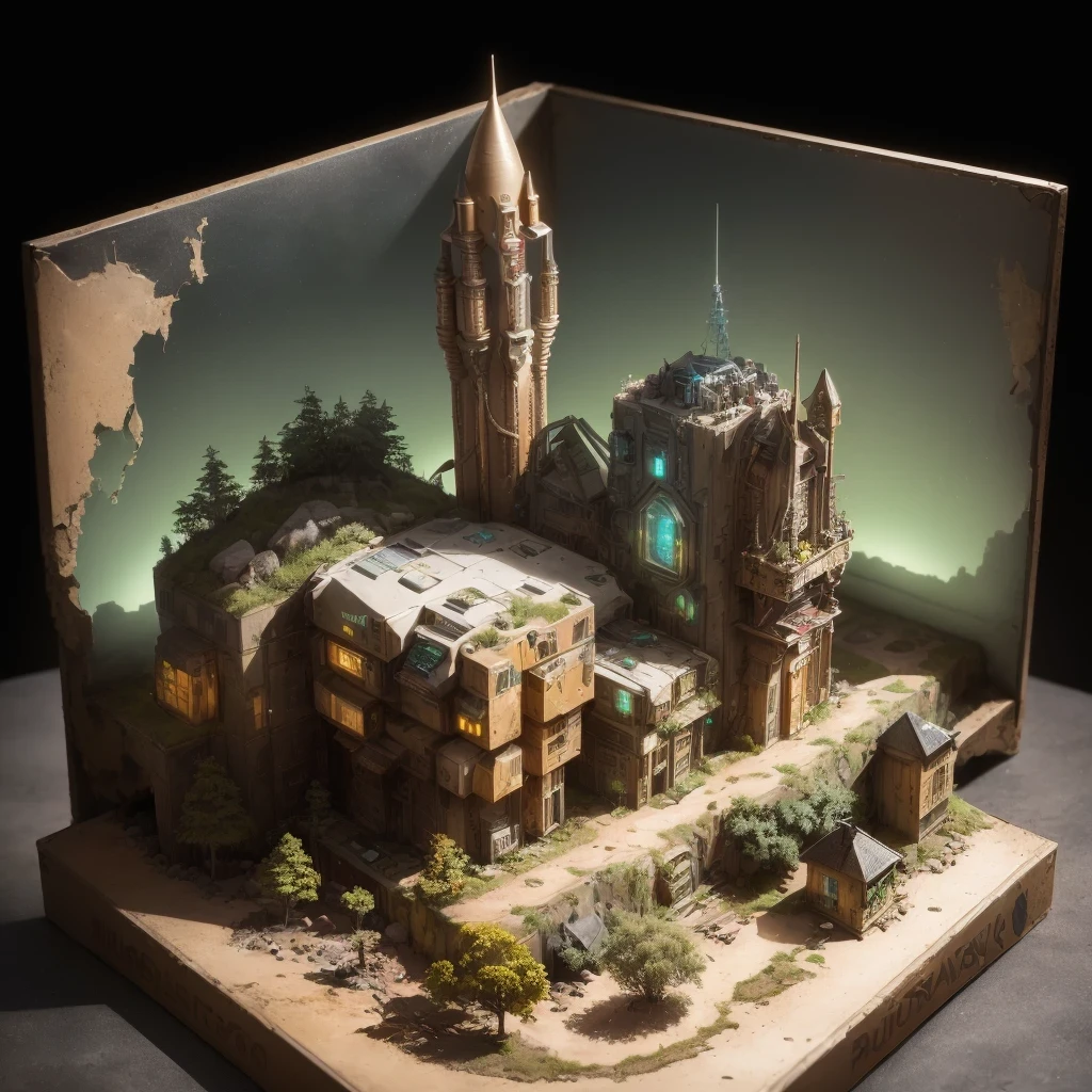 3598年Mars realistic model, (split ends, original photo, best quality, masterpiece:1.4),Steampunk Cyberpunk 6820 City,(CyberpunkMars light:1.3), Mars (related to land),(in a small nature box:1.3),Isometric, small nature, landscape on foundation,landscape,