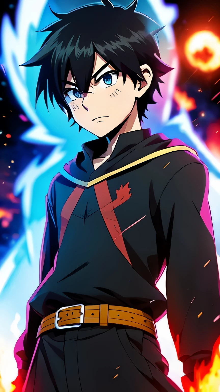 A anime boy that is very angry and destroy whole worls