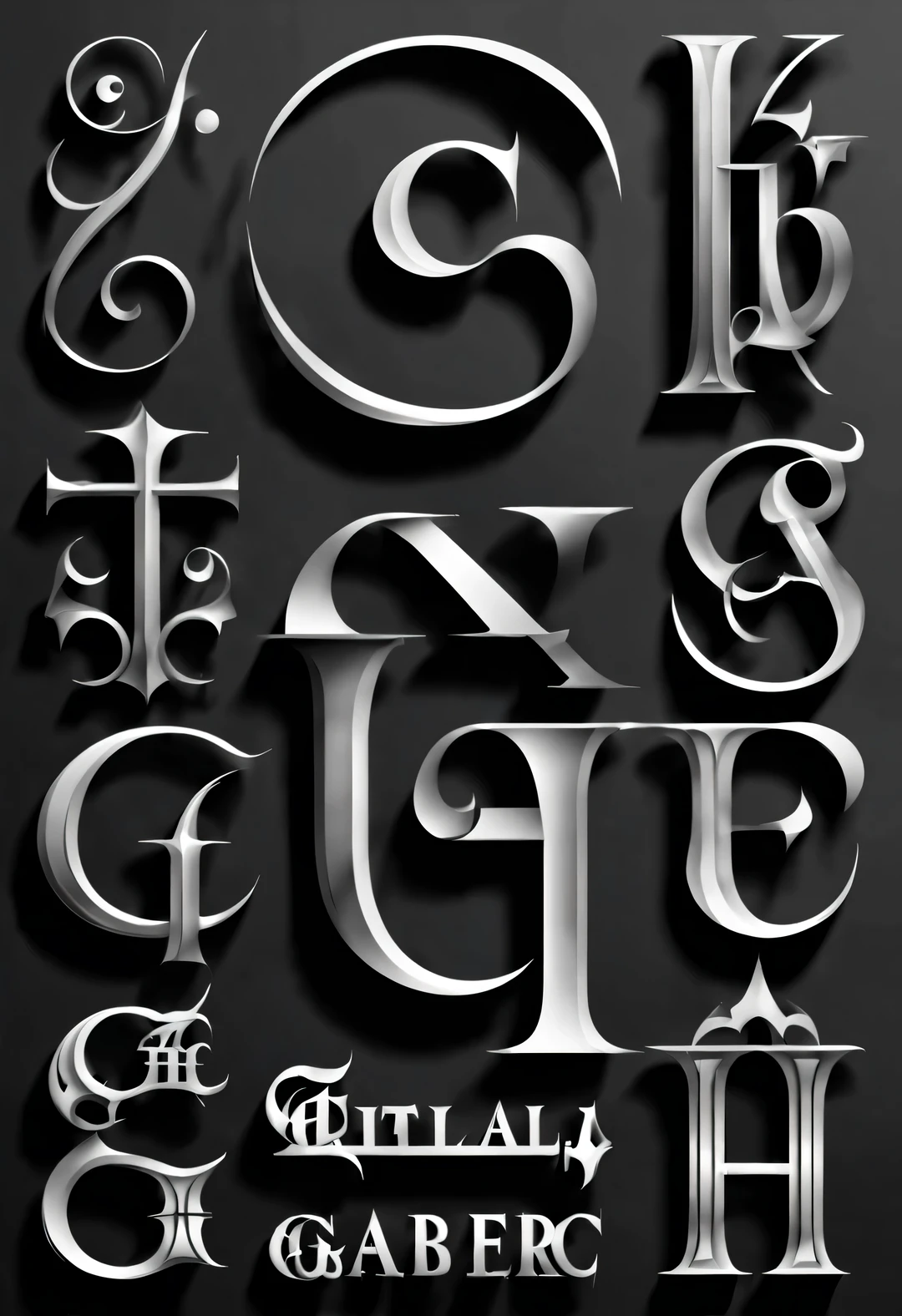 Gothic font type &Quote;Gothic&Quote;,“Gothic”,Its main feature is that it is light and thin、thin and long、Strange、retro、Gorgeous,It's a bit dark、Divine color,black and white