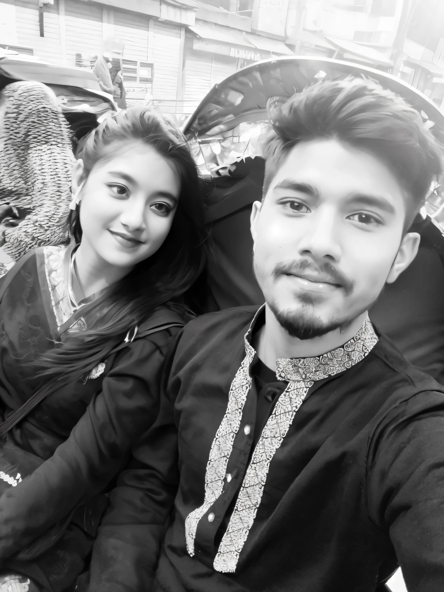 girlfriend and boyfriend journey by Rickshaw