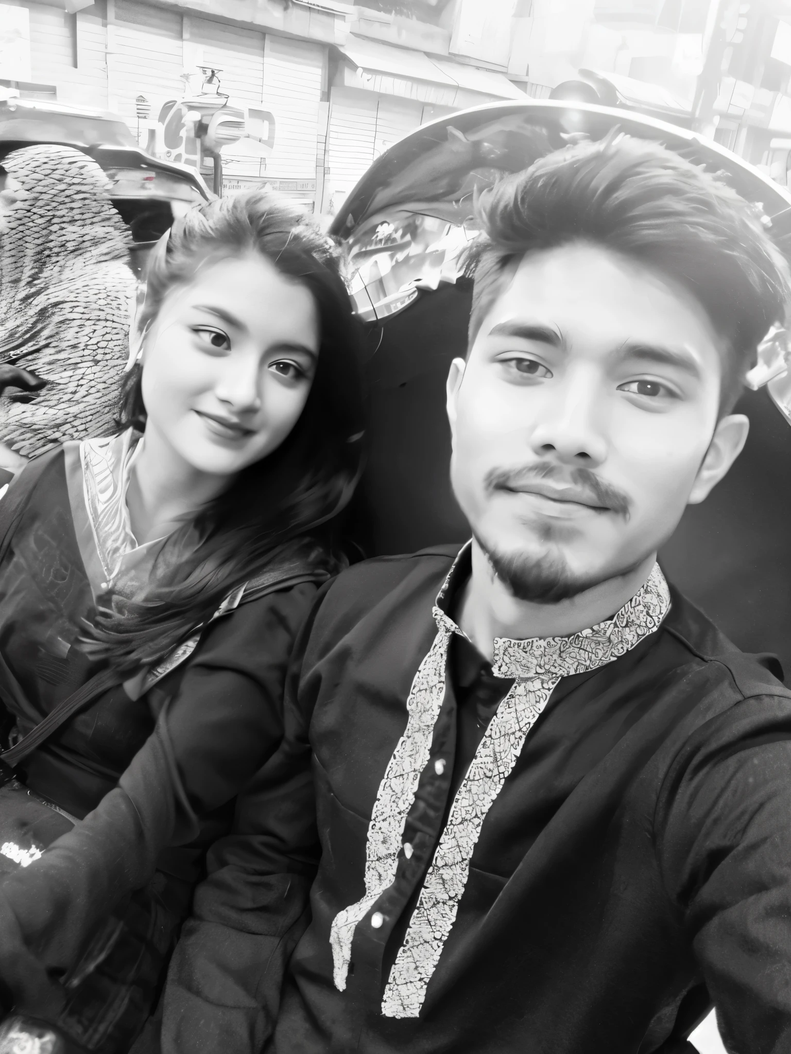 girlfriend and boyfriend journey by Rickshaw