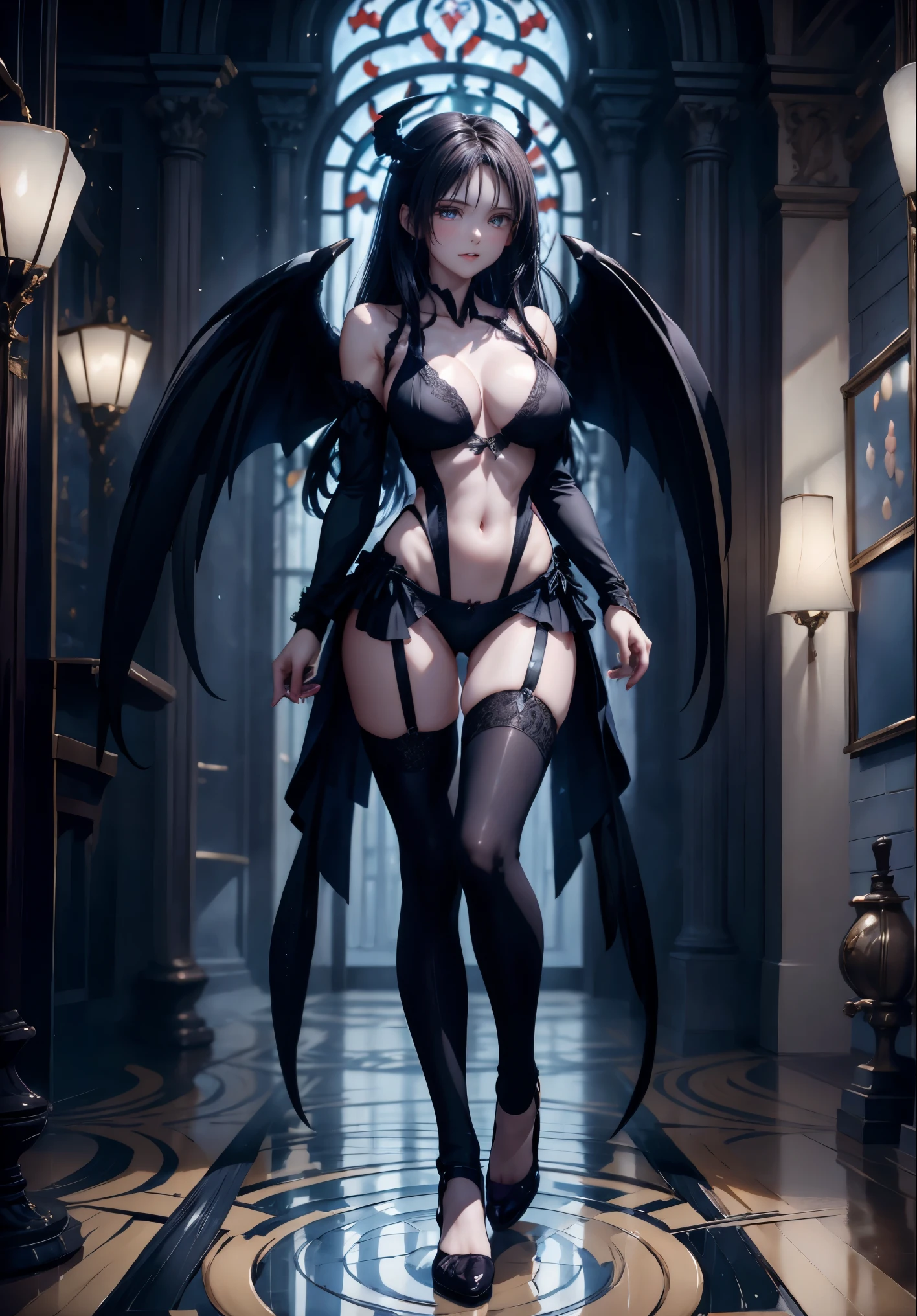 vampire、highest quality、super delicate、super high quality、sexy、enchanting beauty、beautiful girl、morrigan、whole body、adult、realistic、erotic、8 life size、beautiful body、beautiful and beautiful、Chest that attracts attention、provocative pose、troubled look、whole body写真、Legs spread in M shape、Show off your genitals、beautiful bodyを見せつけている、