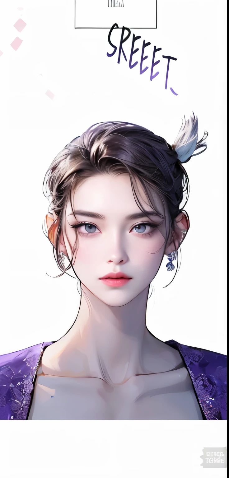 Masterpiece of woman, Adult woman with firm facial features like Korean women, purple eyes, his nose is sharp, mature, green eyes, very pretty, beautiful girl, white, clean, smooth skin