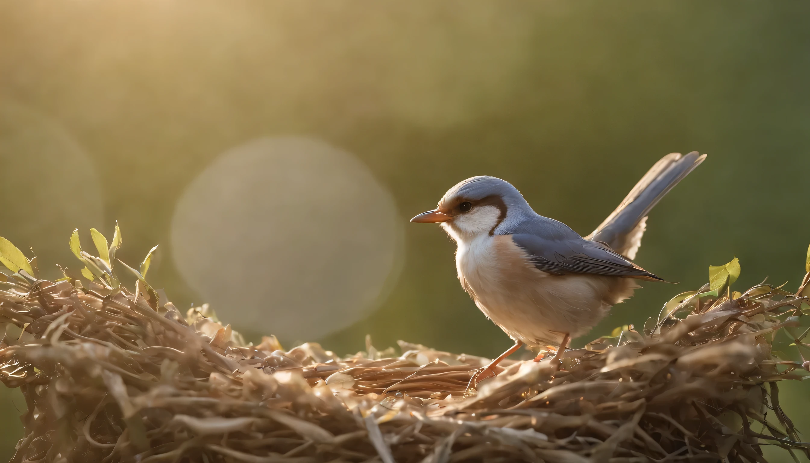 (Highly detailed CG Unity 8k wallpaper、masterpiece、highest quality、Super detailed)、(best lighting、best shadow、very delicate and beautiful)、highest quality、8k、Detailed facial depiction、masterpiece、highest quality、clear image quality、
The moment the bird returns to its nest:The moment the bird returns to its nestや、Capturing the nest building process。