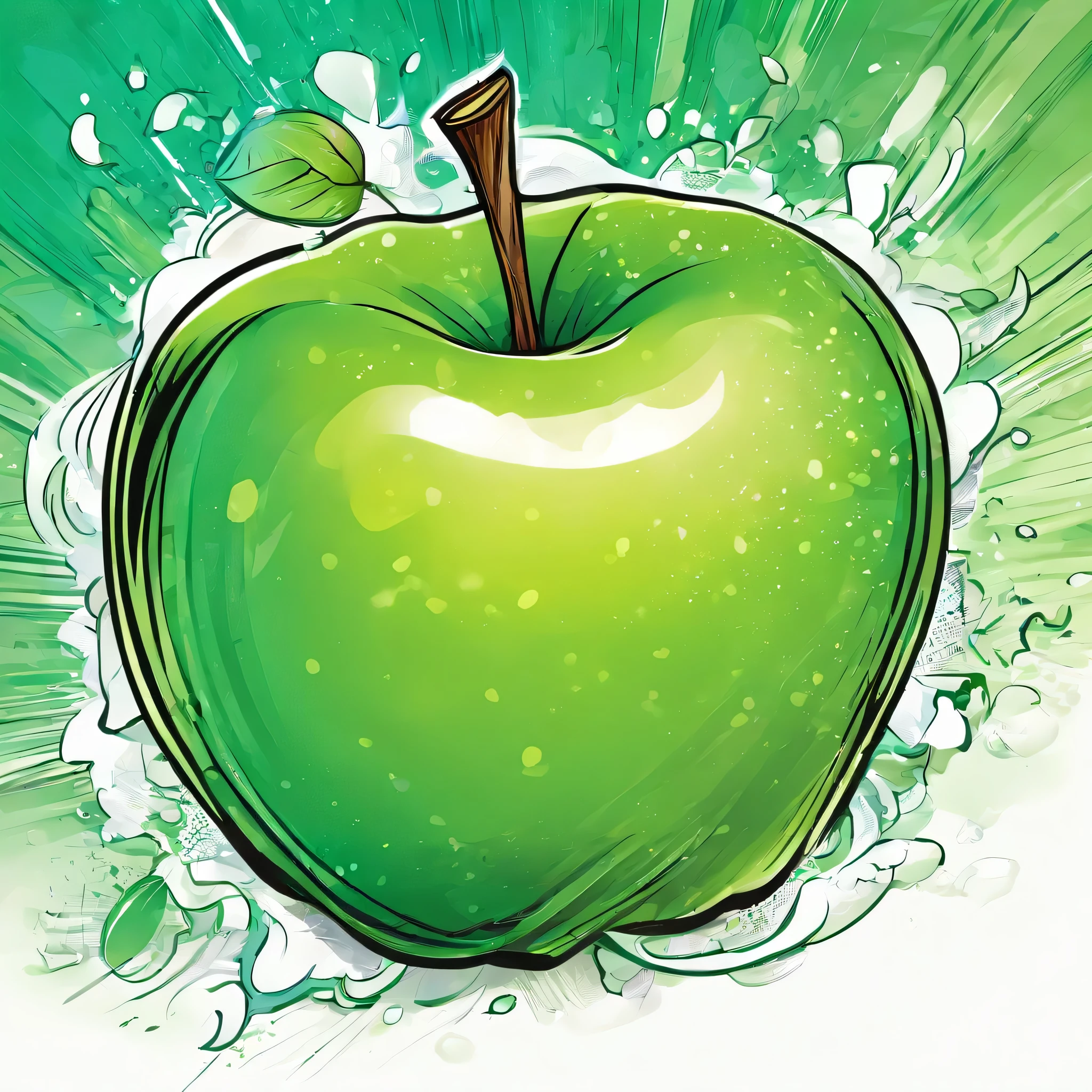 GREEN APPLE--white-background