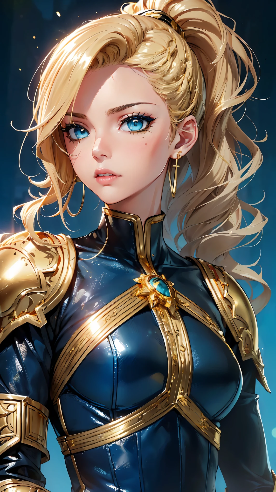 (Katalina from granblue fantasy), elegant, female, wearing armor, breastplate, brown eyes, elegant face, high resolution, extremely detail 8k cg, close-up face