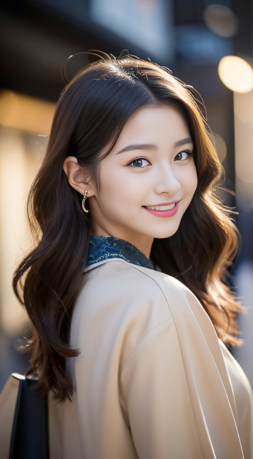 (((32K,very high res, high detailing, highly accurate,Masterpiece Girl 1:1.5))),Raw photo & realistic atmosphere,beautiful dark blue eyes,Detailed mouth,Glossy lips,Detailed eyebrows,Soft white skin that shines with every detail,,Eyes drawn in detail、Very beautiful eyes with azure eyes,Detailed lips、Very beautiful face,Very well-formed face、Lifelike face,shiny beautiful lips,Beautiful eyebrows,Infinite reality,Best design,(Insanely cute Japan 16-year-old high school girl,,Beautifully shaped breasts,Very cute beautiful girl,,Healthy body,Outstanding style:1.5),Best Natural Makeup,Japanese ido,Korean Idols,Young sensual idol,Moist eyes,Dark Beautiful Deep Eyes,Beautiful butt,beauty legs,,camel's foot,:1.3),超A high resolution、,Natural and realistic face,Back lighting,Pure eyes are too cute,(((photorealisim,Photograph the whole body))),,Reality Live Action,(Fashionable earrings,,a necklace,A bracelet,gyuru,Glossy nail art,2022 Women's Teens Street Casual Fashion,Winter Fashion,Down jacket,damage jeans,white shoe,Calm fashionable girl,Light brown hair,short-hair,Ear Hung Hair,solo,little smiling,full body Esbian,Show full-body fashion,Bend forward, Only beauty young cute 15 year old girl,A rather and very cute 15-year-old girl:1.7),Night in Shibuya