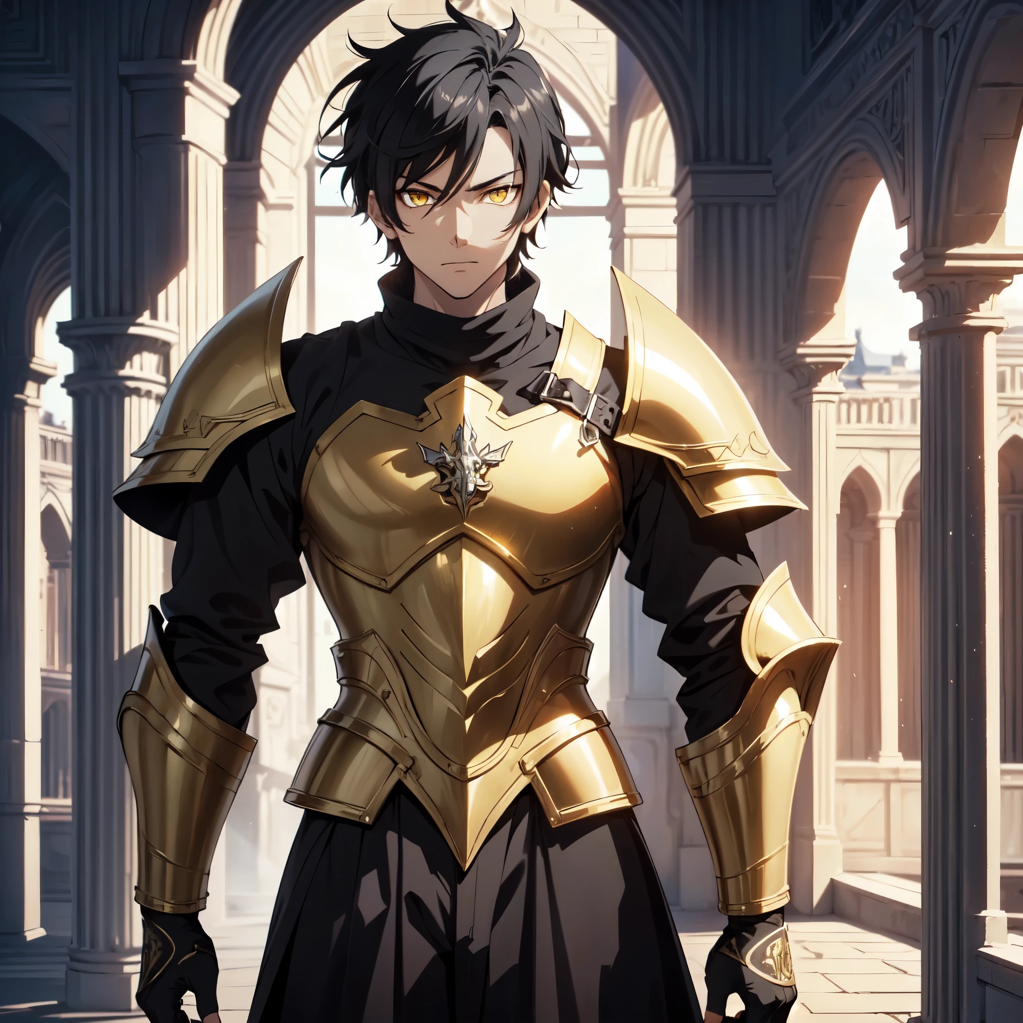 128K Ultra High Definition,
128K Ultra High Quality,
128K Ultra High Resolution,
Best Definition,
Best Quality,
Best Resolution,
Perfectly Detailed,
Perfectly Designed,
Extremely Detailed,
Extremely Designed,
Hyper Detailed,
Hyper Definition,
Hyper Quality,
Hyper Resolution,
Masterpiece,
(((Anime))),
Body Shot,
(((Boy))),
Handsome,
Muscular Body,
(((Black Short Hair))),
(((Yellow Eyes))),
(((Hyper Detailed & Perfectly Designed With Ultra High Quality White Warlord Armor))),
(((Inside Of Medieval Royal Palace Background Scenery))),