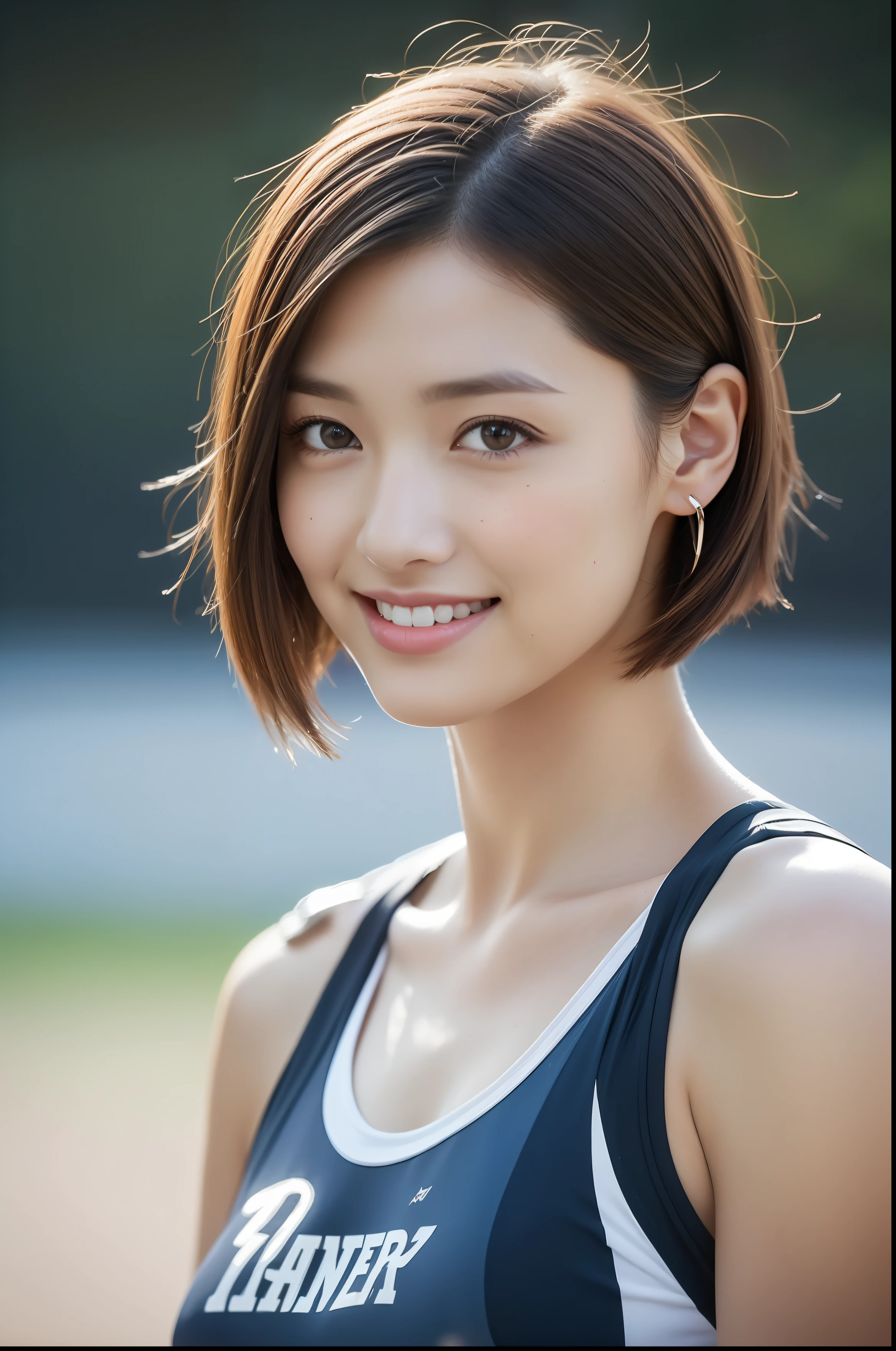 (((Short distance、long distance、Winters)))、1 beautiful girl、雪地stadium、Super detailed armpits、((track & women&#39;s track and field athletes))、(((1 person)))、((short hair hairstyle))、Race suits、((stadium))、Super cute、smile slightly、beautiful breasts、full body lesbian、hairy armpits、playground、((Outstanding style))、((healthy body))、 、japanese women、Realism、Beautiful and delicate eyes、Surrealism、high contrast、ultra high definition、Realistic skin texture、Top image quality、top quality、ultra high resolution、fine details、very attentive
