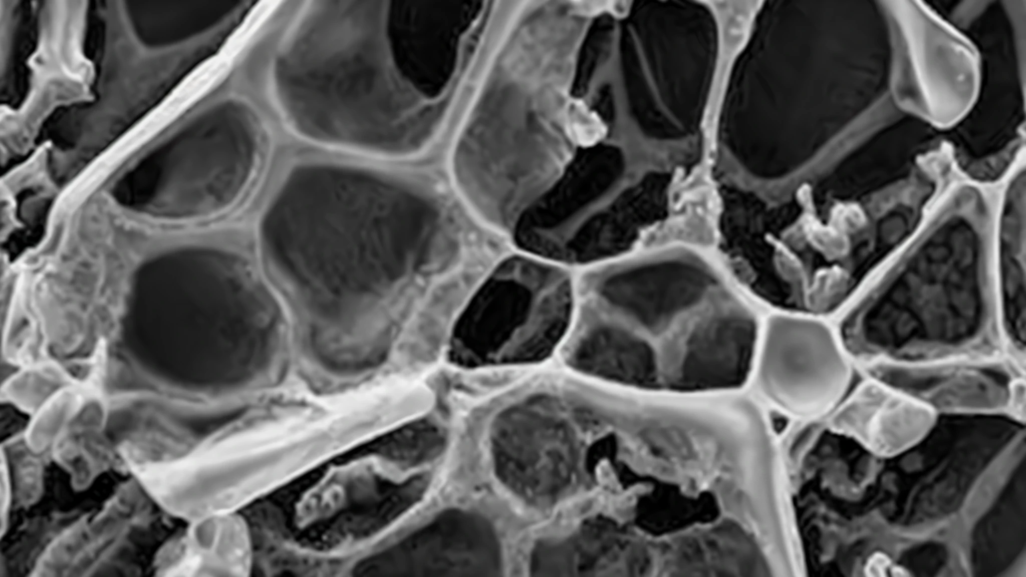 a close up of a cell phone showing the structure of a cell phone, beautiful bone structure, electron microscope image, electron microscopy photography, electron microscope photography, electron microscope view, sharp bone structure, voronoi, cellular structures, honeycomb structure, exposed inner structure, microscopic view, microscopic picture, a microscopic photo, microscopic detail, mesh structure