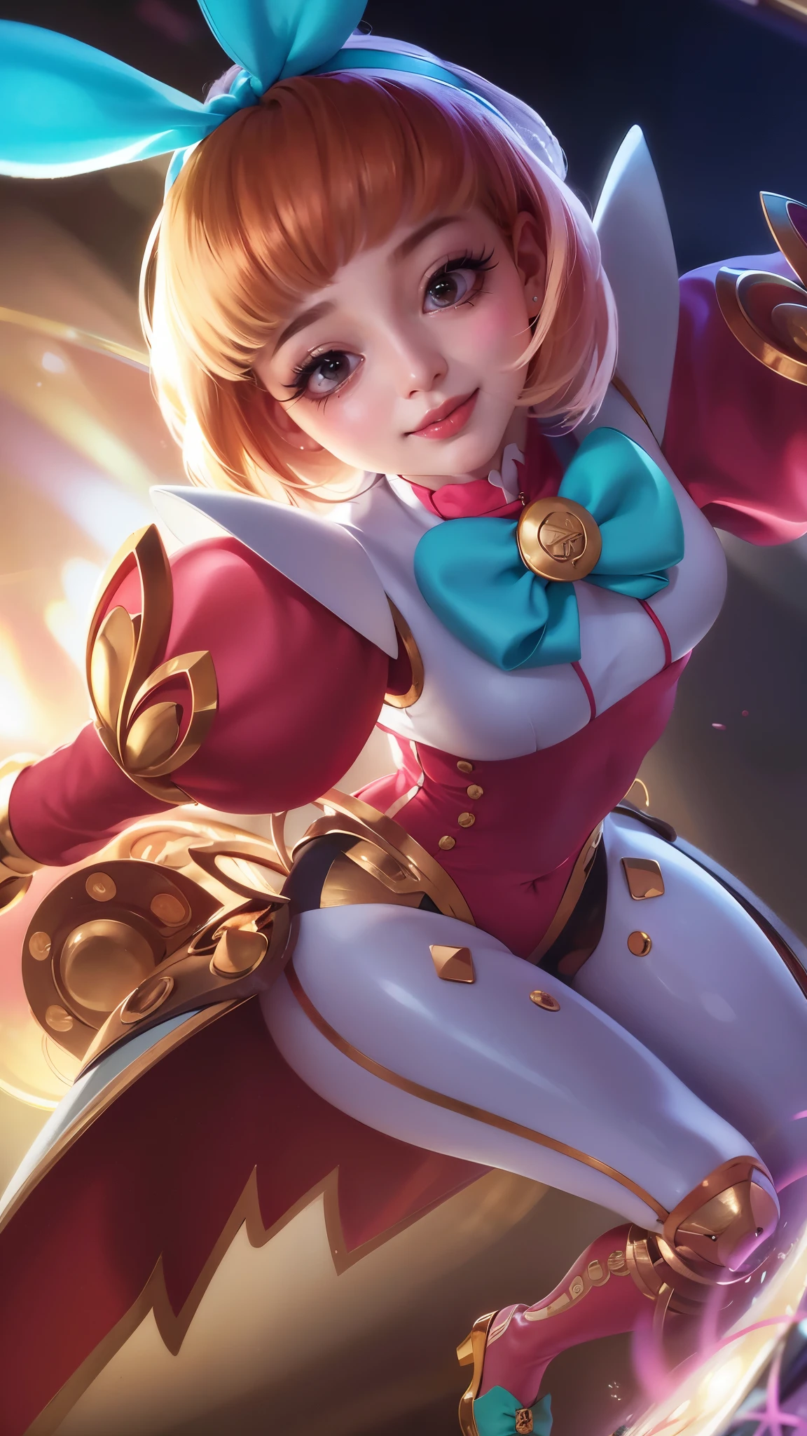 (8k, RAW photo, photorealistic:1.25) ,( lipgloss, eyelashes, gloss-face, glossy skin, best quality, ultra highres, depth of field, chromatic aberration, caustics, Broad lighting, natural shading,Kpop idol) looking at viewer with a serene and goddess-like happiness, smile, cute face.