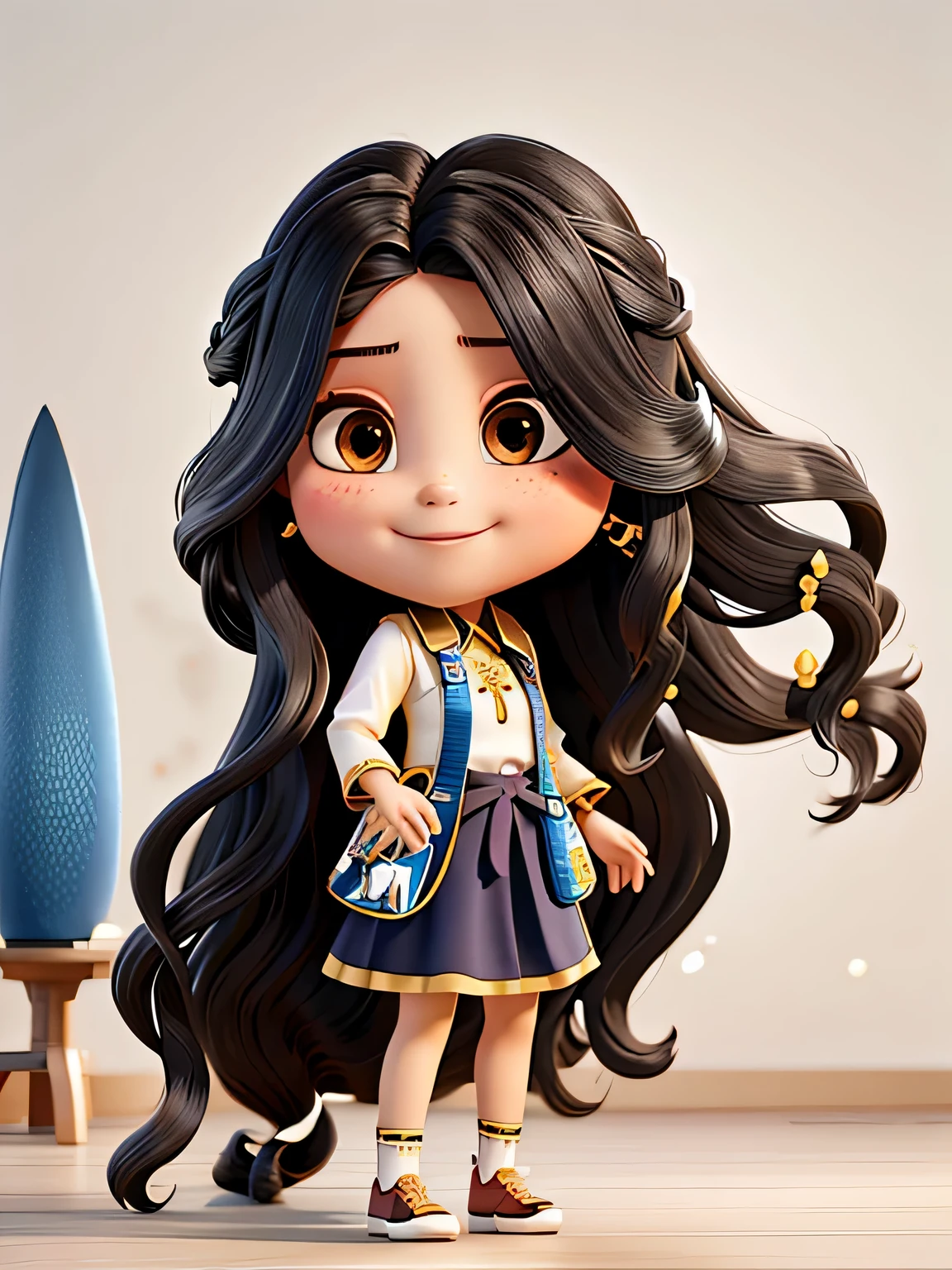 there is a woman long hair posing for a picture, Urzan, long hair, Nam Jae Hwa, jinyoung shin, Tzuyu from Twice, korean girl, asian girl long hair, 大眼睛和飘逸的long hair, cute korean face, long black curly hair, loose wavy hair, 齐刘海long hair