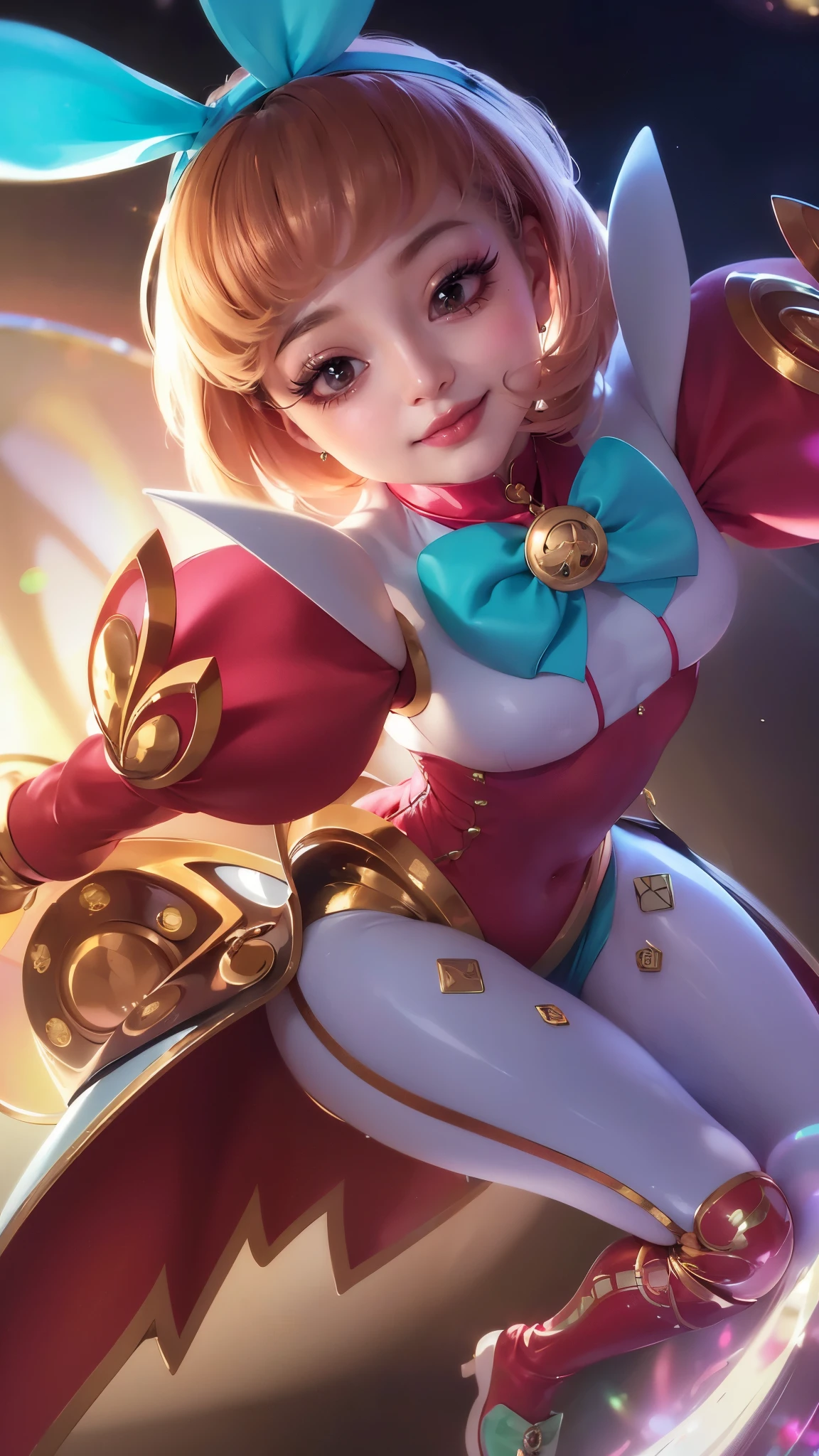 (8k, RAW photo, photorealistic:1.25) ,( lipgloss, eyelashes, gloss-face, glossy skin, best quality, ultra highres, depth of field, chromatic aberration, caustics, Broad lighting, natural shading,Kpop idol) looking at viewer with a serene and goddess-like happiness, smile, cute face.