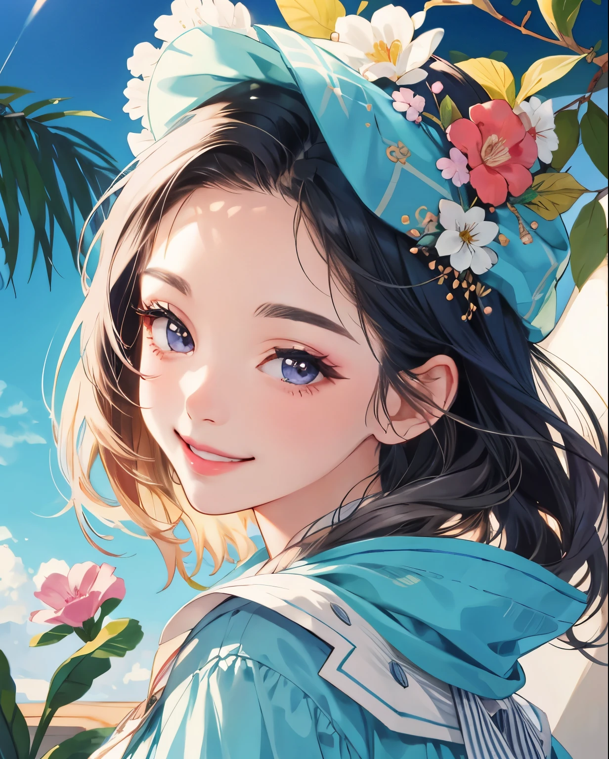 realistic、pretty girl、Beautiful woman、beautiful small eyes、distinctive eyelashes、Beautiful woman、adorable、
The beauty of a smile