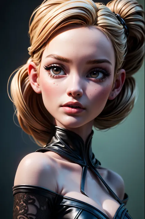 a goth picture of barbie as a gothic queen (best details, masterpiece, best quality :1.5), ultra detailed face (best details, ma...