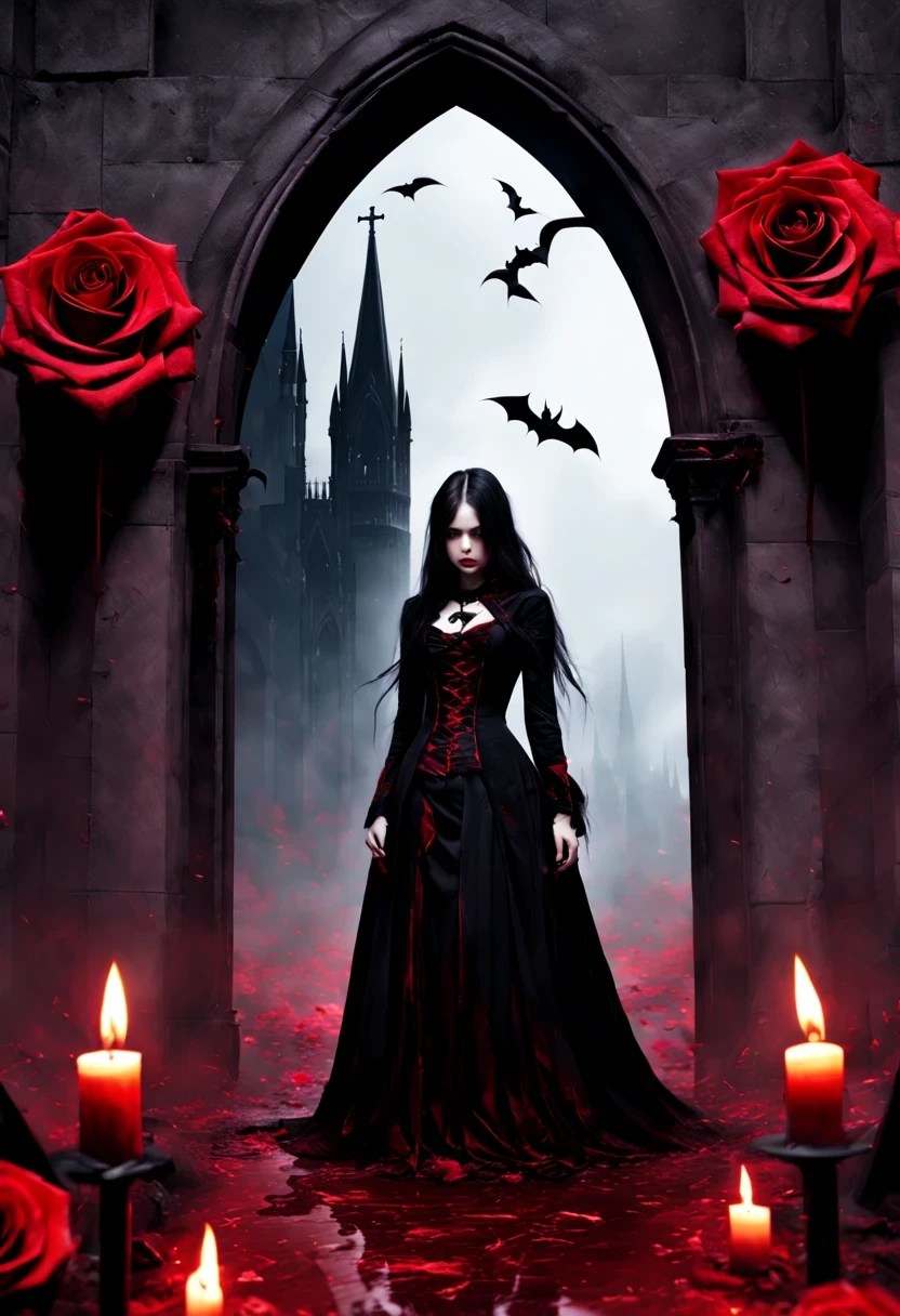 (Messenger from hell:1.4),cross,one个巨大的吸Blood鬼,View of sickle from below,hell,magma,flame,(紫色flame:1.3),There is fresh Blood on the ground,Blood pool,dripping Blood,Gothic aesthetics,one、Rose、castle、cross、Blood、churchyard,gothic style的神秘、solemn and profound,gothic style,gothic style蕾丝的衣服、象征浪漫的Rose、grave、吸Blood鬼、witch、ruins、gothic cathedral,Gothic symbols series