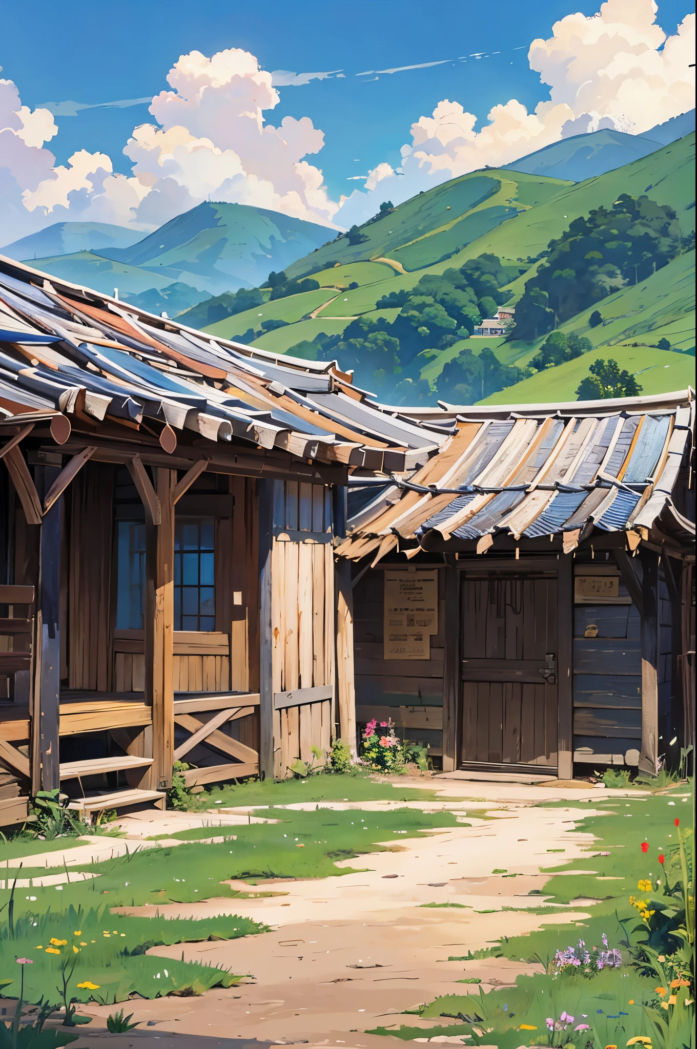 Hiking trail without grass, Dirt floor, trail, Dirt floor, 작은 돌맹이가 있는 Dirt floor, dry dirt floor, animated movie, ghibli, Shinkai Makoto