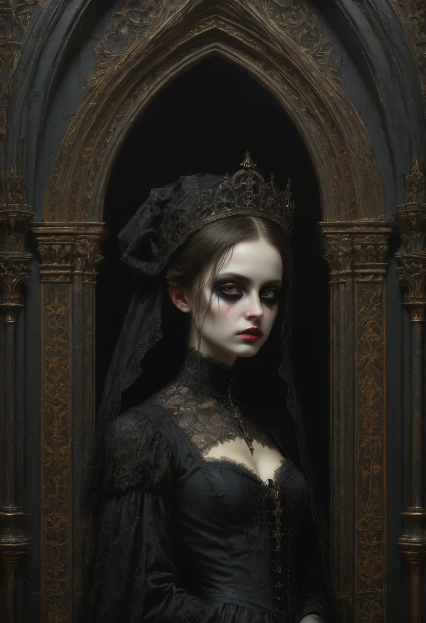 gothic aesthetic by Brent Cotton, best quality, masterpiece, Ultra intricate detail, 8k