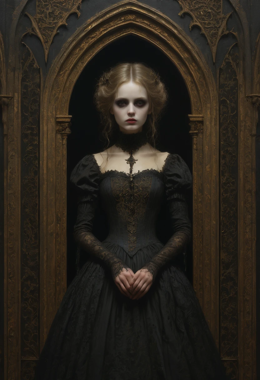 gothic aesthetic by Brent Cotton, best quality, masterpiece, Ultra intricate detail, 8k