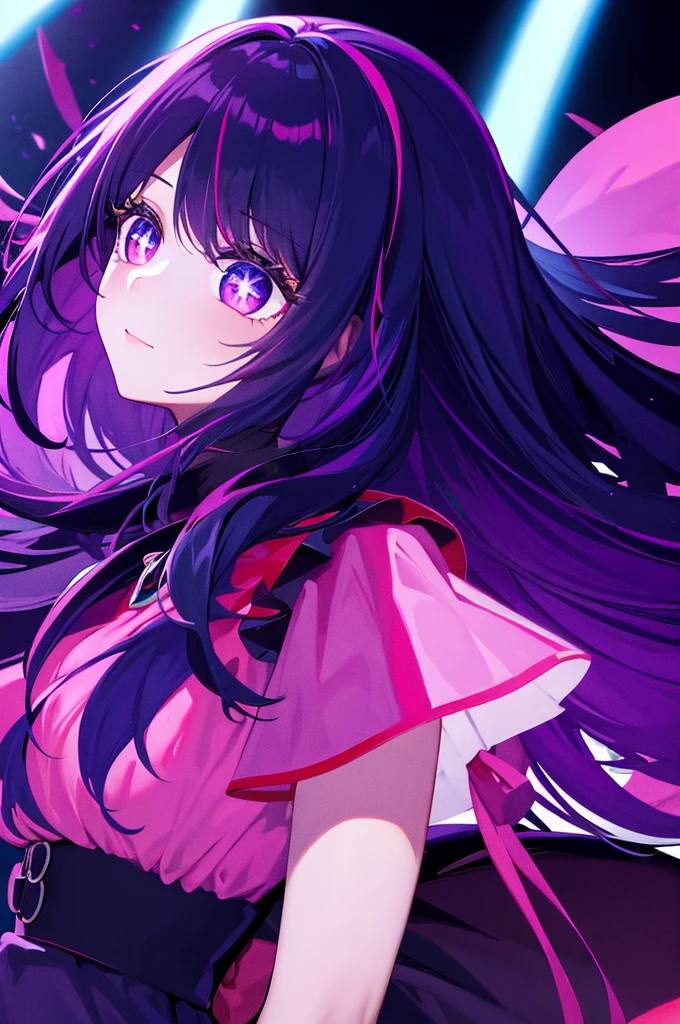 KDA、Very beautiful and shining big eyes、highest quality, 1 girl, nffsw, alone, long hair, short hair, dress