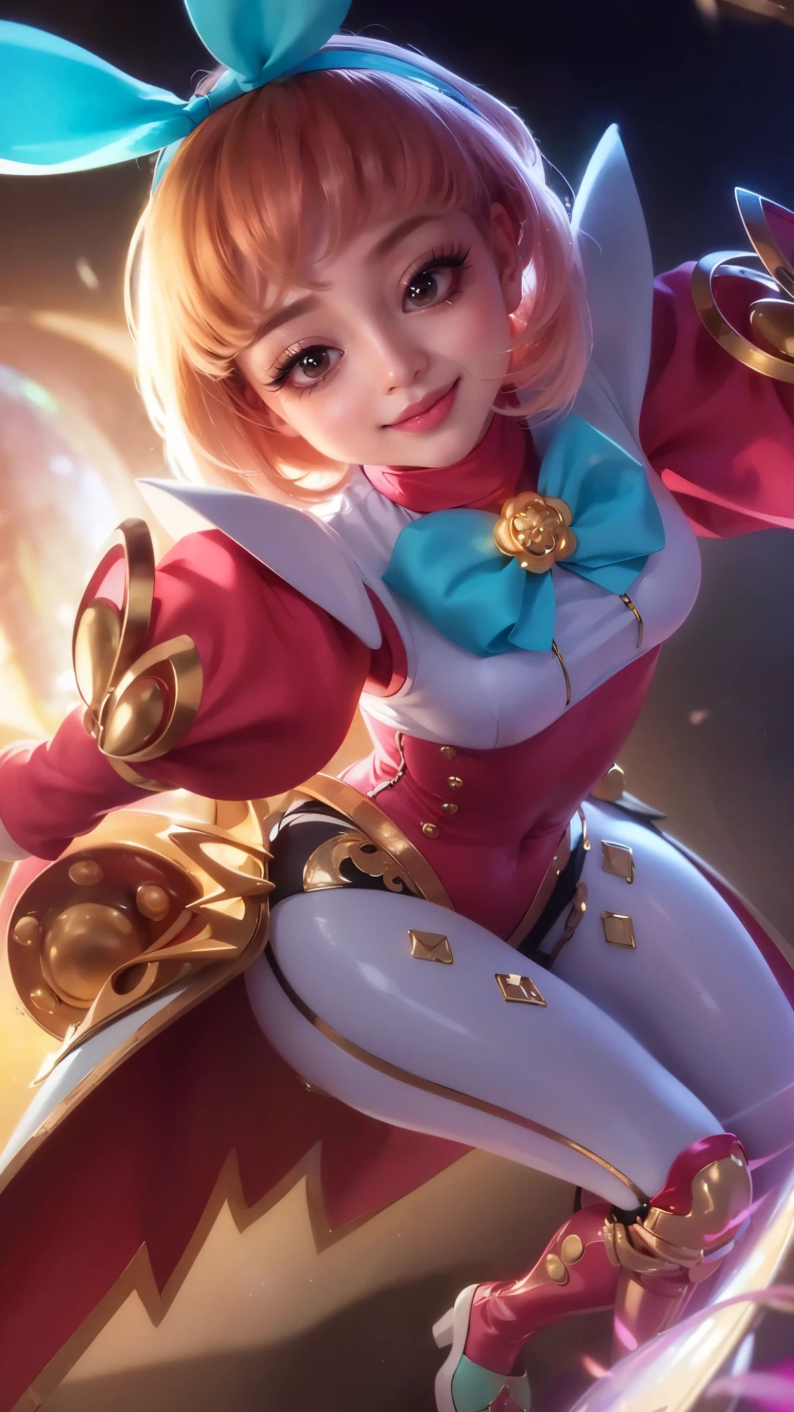 (8k, RAW photo, photorealistic:1.25) ,( lipgloss, eyelashes, gloss-face, glossy skin, best quality, ultra highres, depth of field, chromatic aberration, caustics, Broad lighting, natural shading,Kpop idol) looking at viewer with a serene and goddess-like happiness, smile, cute face.