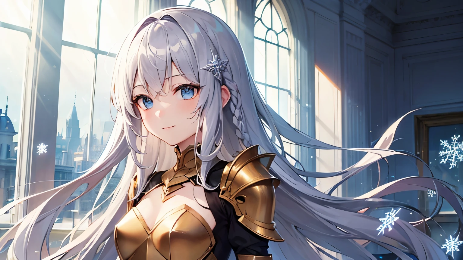 A scantly clad white hair very busty female milf mage accompanied her beloved, ((aged male white bearded darker skin tone veteran knight in dark grey armour)), ancient sanctum, ((accurate fingers)), detailed fingers, ((detailed background)), detailed environment, ultra-detailed face, perfect face, perfect eyes, perfect anatomy, extremely detailed beautiful eyes, shiny eyes, detailed hands and fingers, detailed, cinematic lighting,