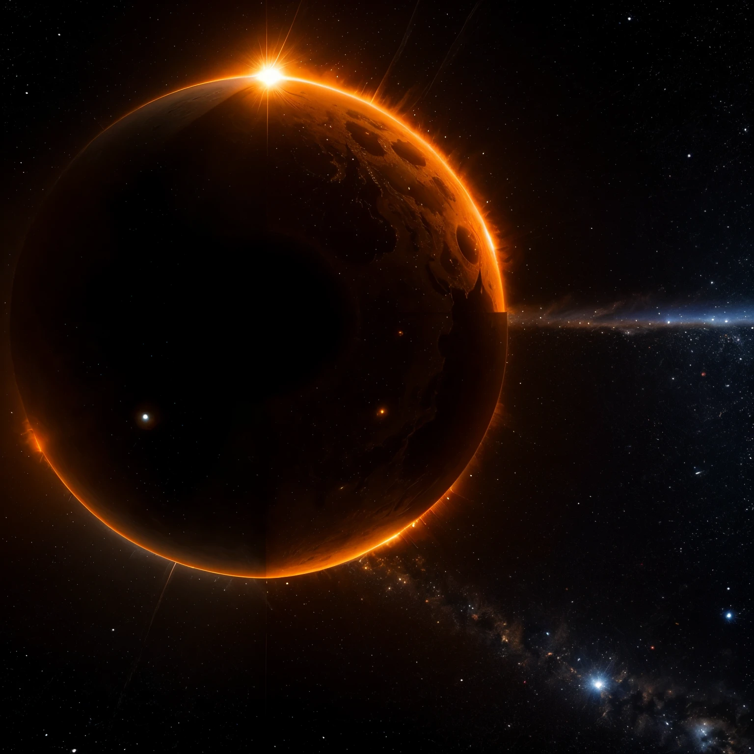 The condition of the sun in space, captivatingly rendered in actual images, is depicted with striking detail and photographic graphics. This hyper-realistic representation showcases the sun's complex surface, displaying sunspots, solar flares, and solar winds in breathtaking clarity. The sunlight is magnificently illuminated, casting dramatic shadows and enhancing the intricate textures of the solar surface. This detailed, superbly-crafted image is a testament to the wonders of space exploration and the advancements in photographic technology. 8K, HDR.
