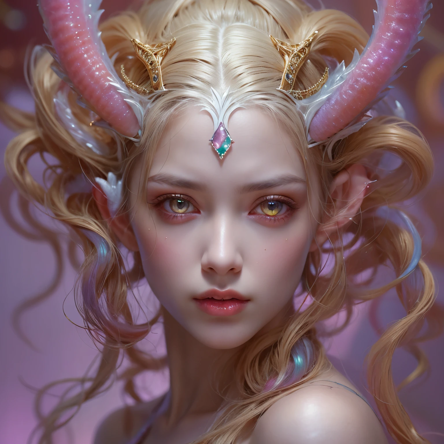 (extremamente detalhado, obra prima, melhor qualidade), Estilo escuro, intense illumination, rosto albino, long tongue, tentacle, Deformado, Monstruoso, Interior de uma piscina de lama, Imagem anormal, Alien woman with thin fangs, dentes afinados e pontiagudos, sedutor. manchas de sangue. Rococo composition. Luz por caravaggio