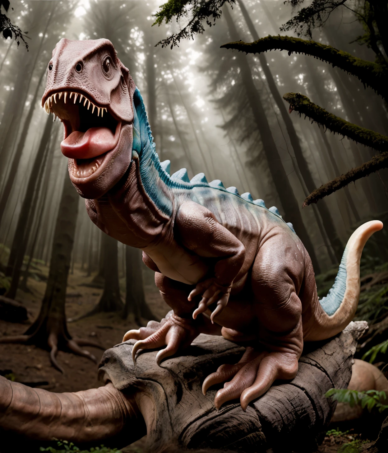 ((((dinosaur, feral)))), ((((veiny dildo sitting, veiny dildo in mouth, gaping mouth)))), indoors, masterpiece, high quality, realistic, detailed background, ((((side view, anal, veiny dildo in mouth)))), ((((hyper equine dildo, stomach bulge, excessive cum, hyper balls)))), (((((veiny dildo in mouth)))))