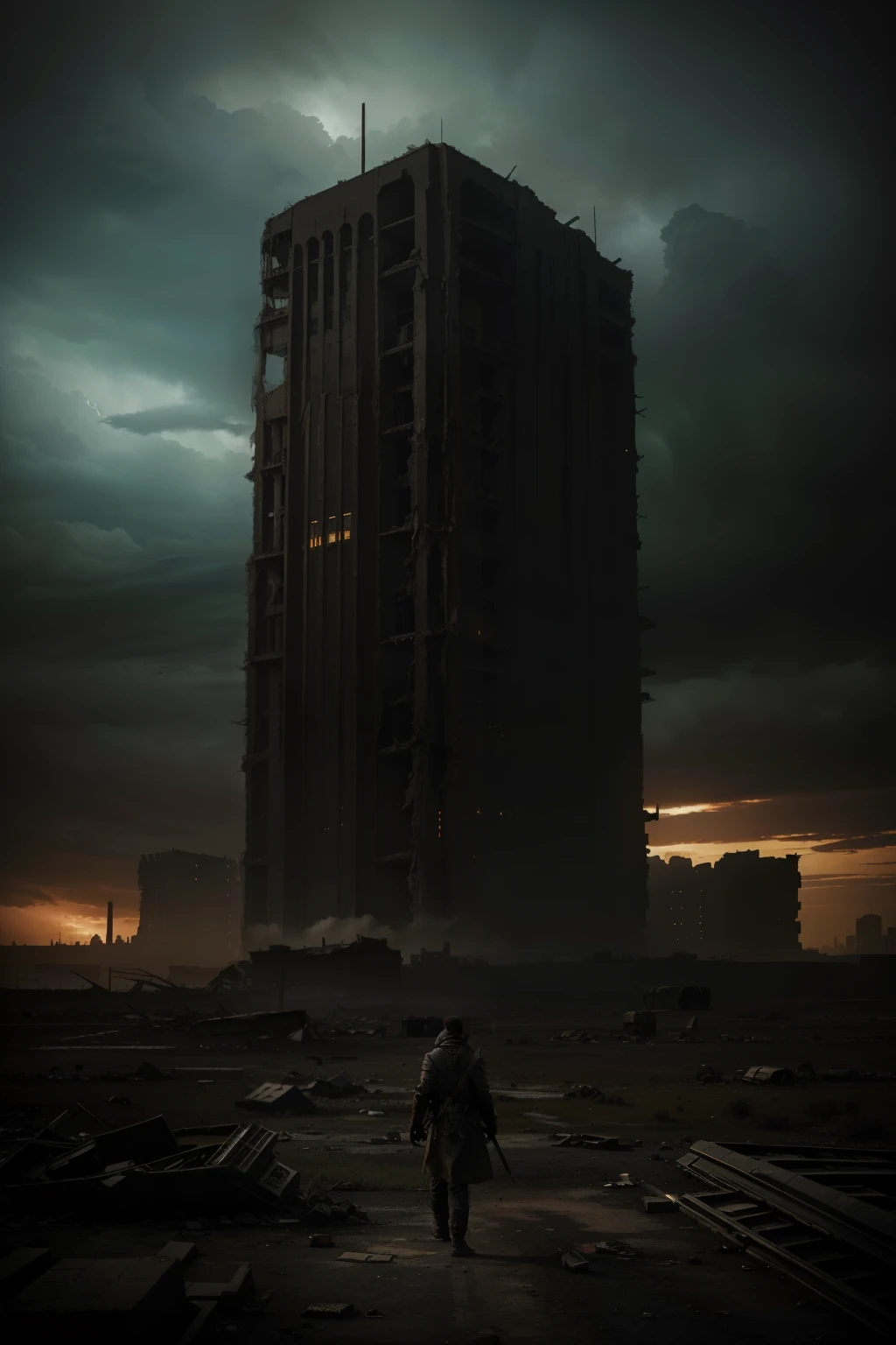 In a desolation full of mutants and robbers、In a post-apocalyptic world,One with a rough appearance、Weather-beaten lone survivors struggle to survive。The landscape is desolate and barren,Jagged rocks and twisted metal stick out of the scorched earth。The colors are soft and monotonous,Special emphasis is placed on brown and gray。The atmosphere is one of despair and despair,There is constant danger lurking around every corner,Run-down city