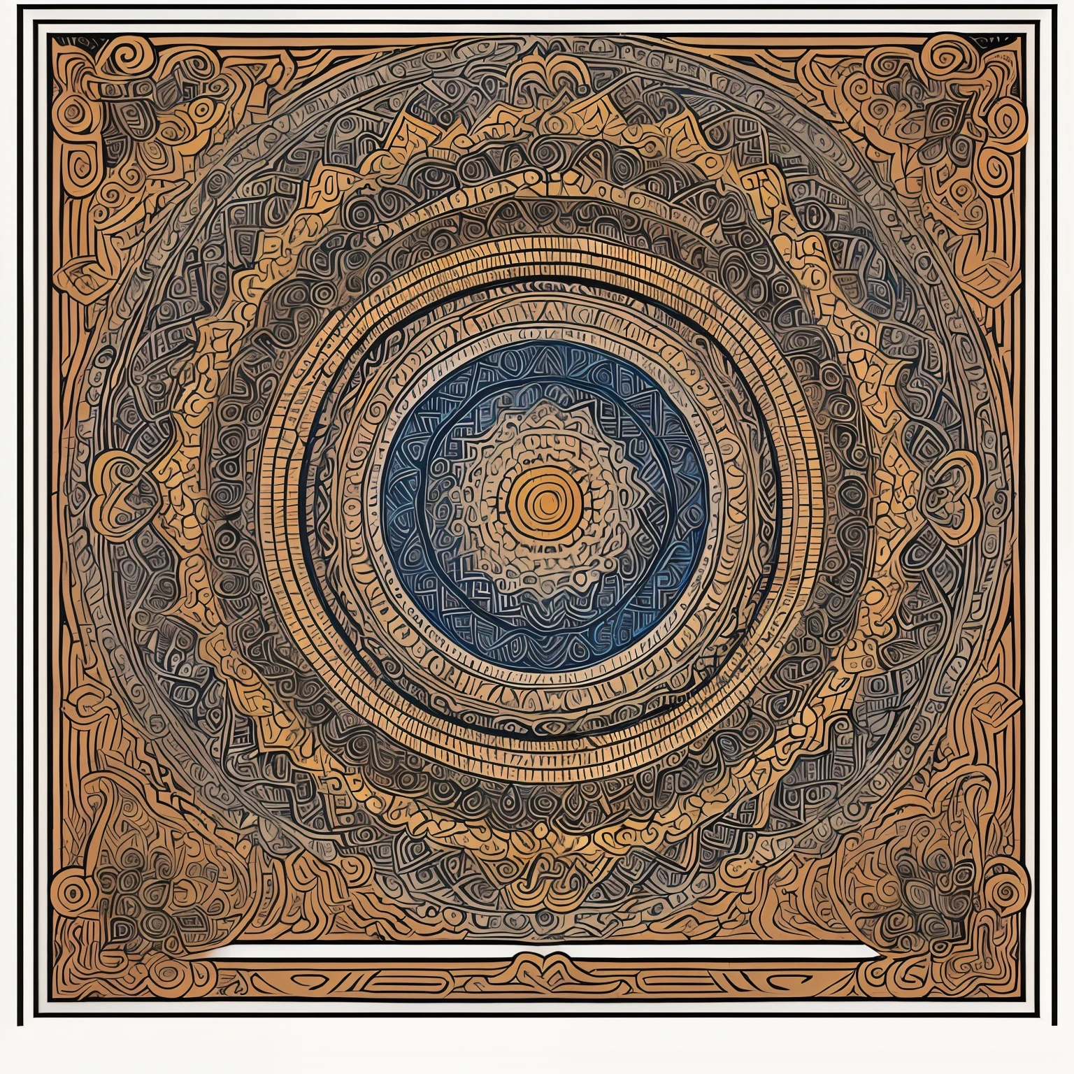 mural, Amitabha, Tibetan style, minimal art, flat color