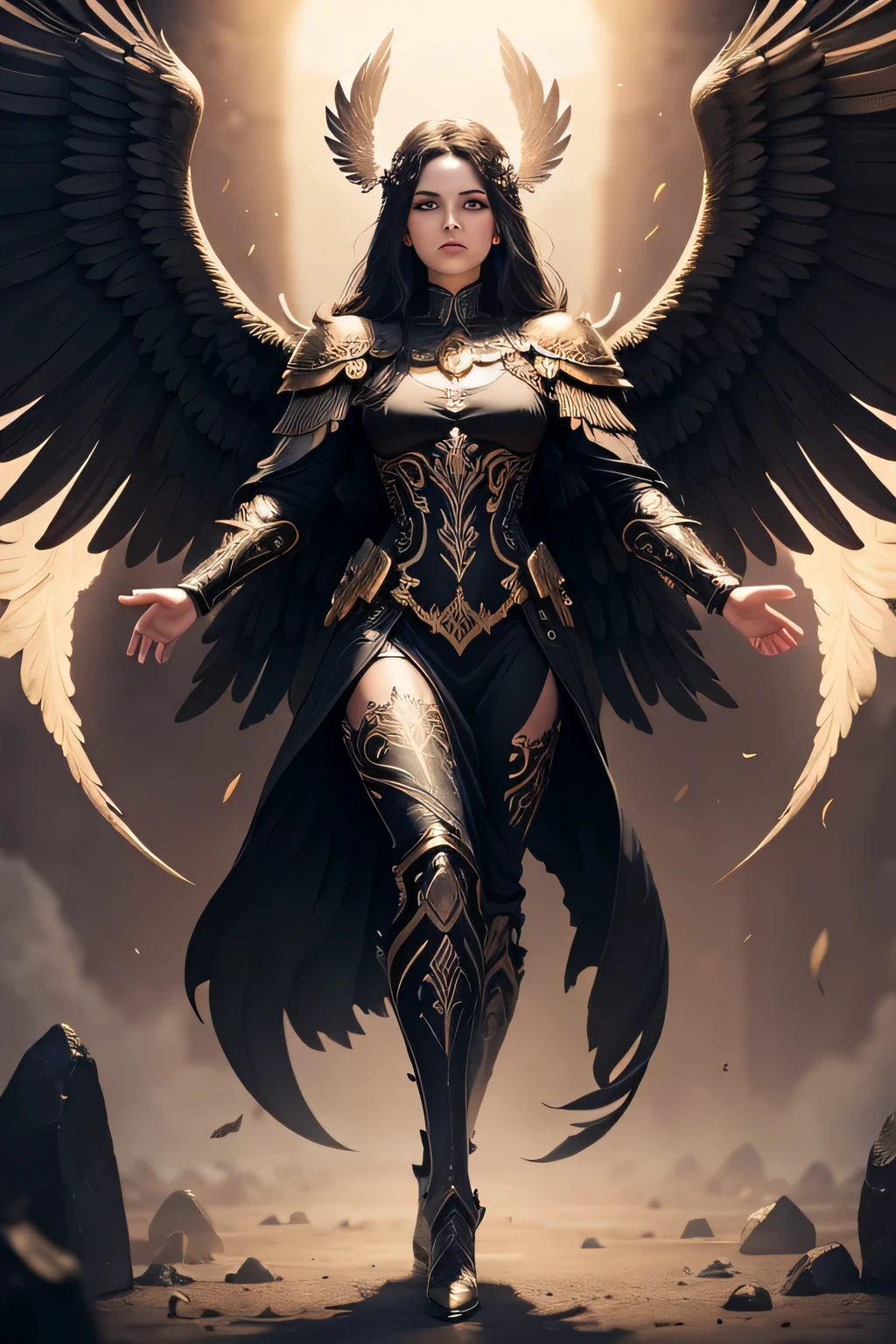 biblically accurate angel, plumas negras, No tengas miedo, phoenix, omnisiah, biblically accurate angel, muchos ojos, muchas alas, alas negras, biblically accurate angel