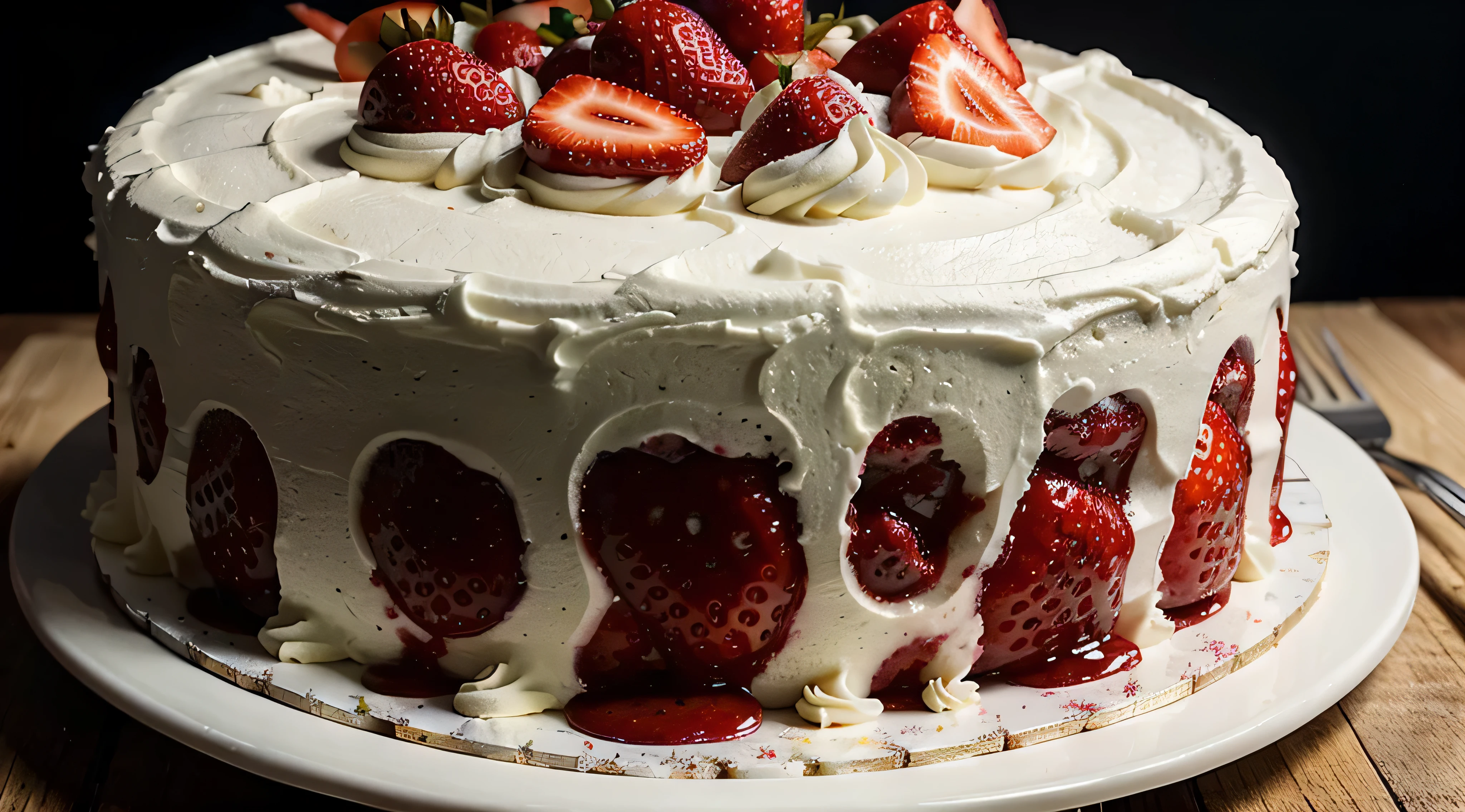 Amazing cake with strawberry jam