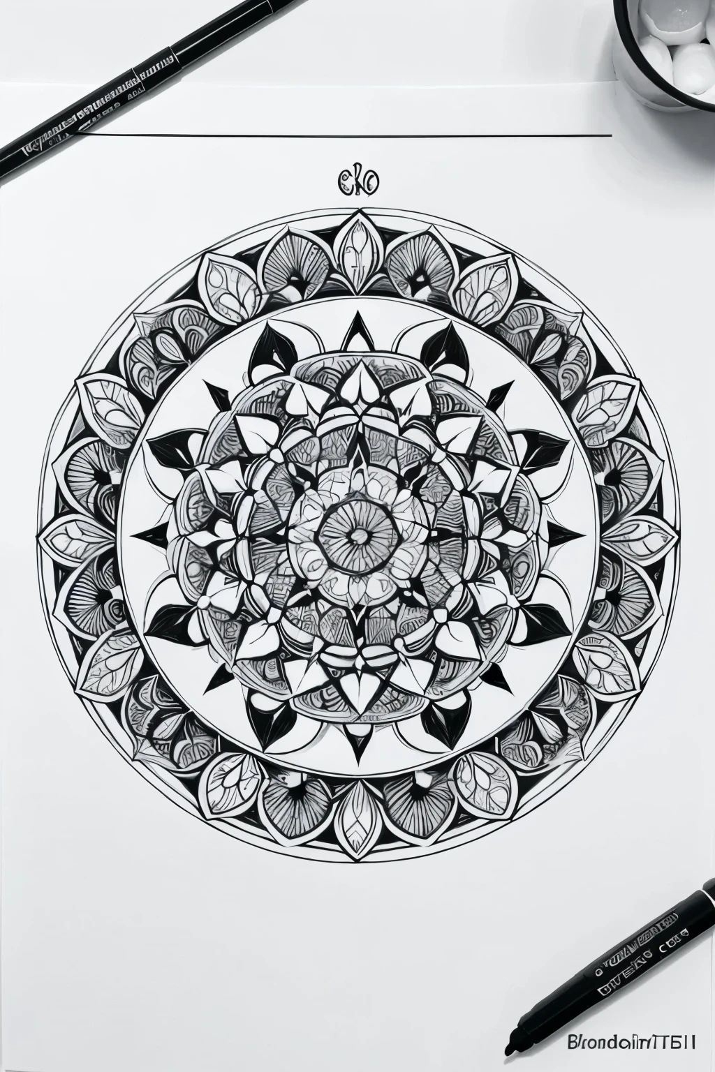 BEAUTIFUL GARDENIA, COLORING PAGE FOR ADULTS, PHOTO REALISTIC, CLEAN LINE ART, MANDALA, HIGH DETAILED, NO BACKGROUND, MANDALA, WHITE, BLACK, COLORING BOOK, SKETCH BOOK, REALISTIC SKETCH, FREE LINES, ON PAPER, CHARACTER SHEET, 8K