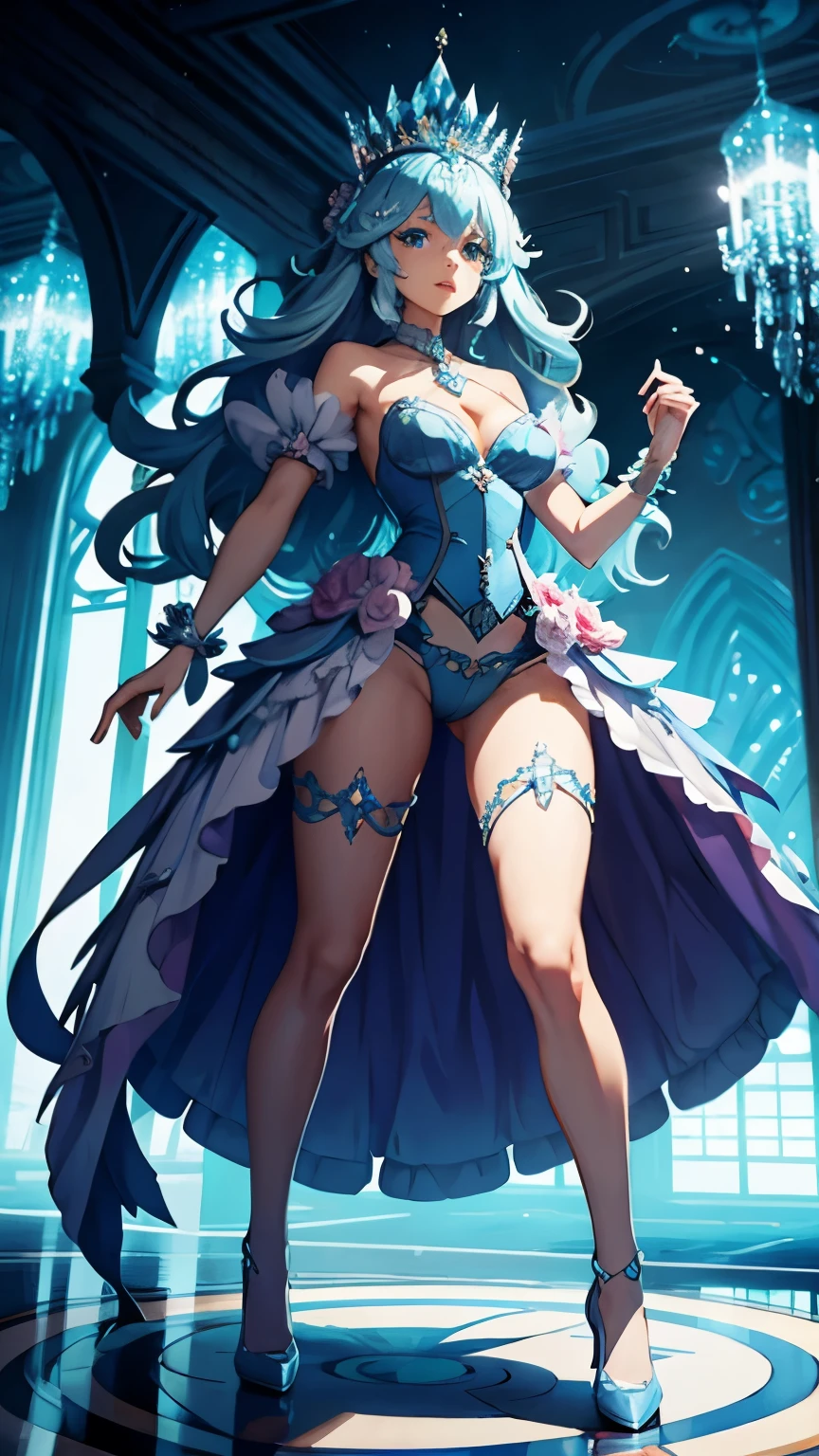 Crystal princess in full height, dynamic, lots of details