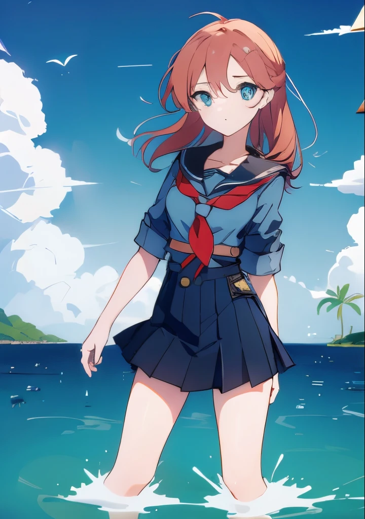 2D girl，She&#39;s a navy girl，