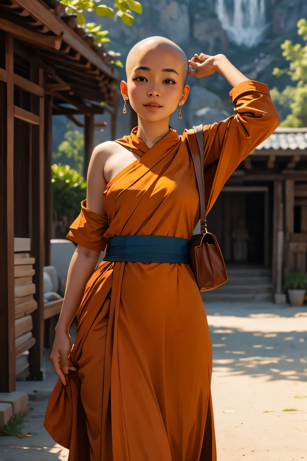 cute monk woman