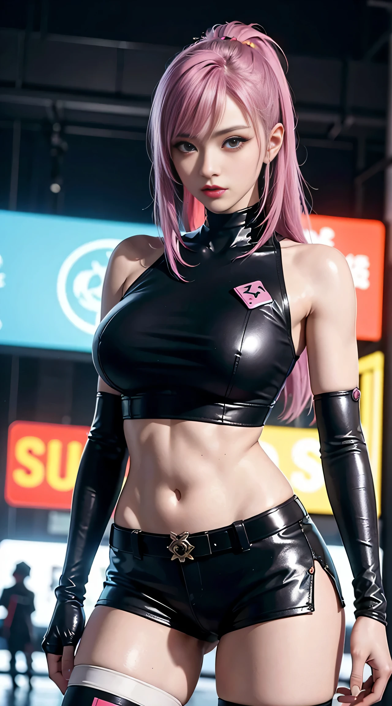 sfw, masterpiece, best quality, ((2 cyberpunk girls standing together taking selfie portrait)), ((((Harajuku-inspired cyberpunk clothing)))), bold colors and patterns, eye-catching accessories, trendy and innovative hairstyle))), dazzling Cyberpunk cityscape, skyscrapers, glowing neon signs, LED lights, anime illustration, detailed skin texture, detailed cloth texture, beautiful detailed face, intricate details, ultra detailed, cinematic lighting, strong contrast, wearing bra,((skinny waist)), young asian girl, ((big breasted)),