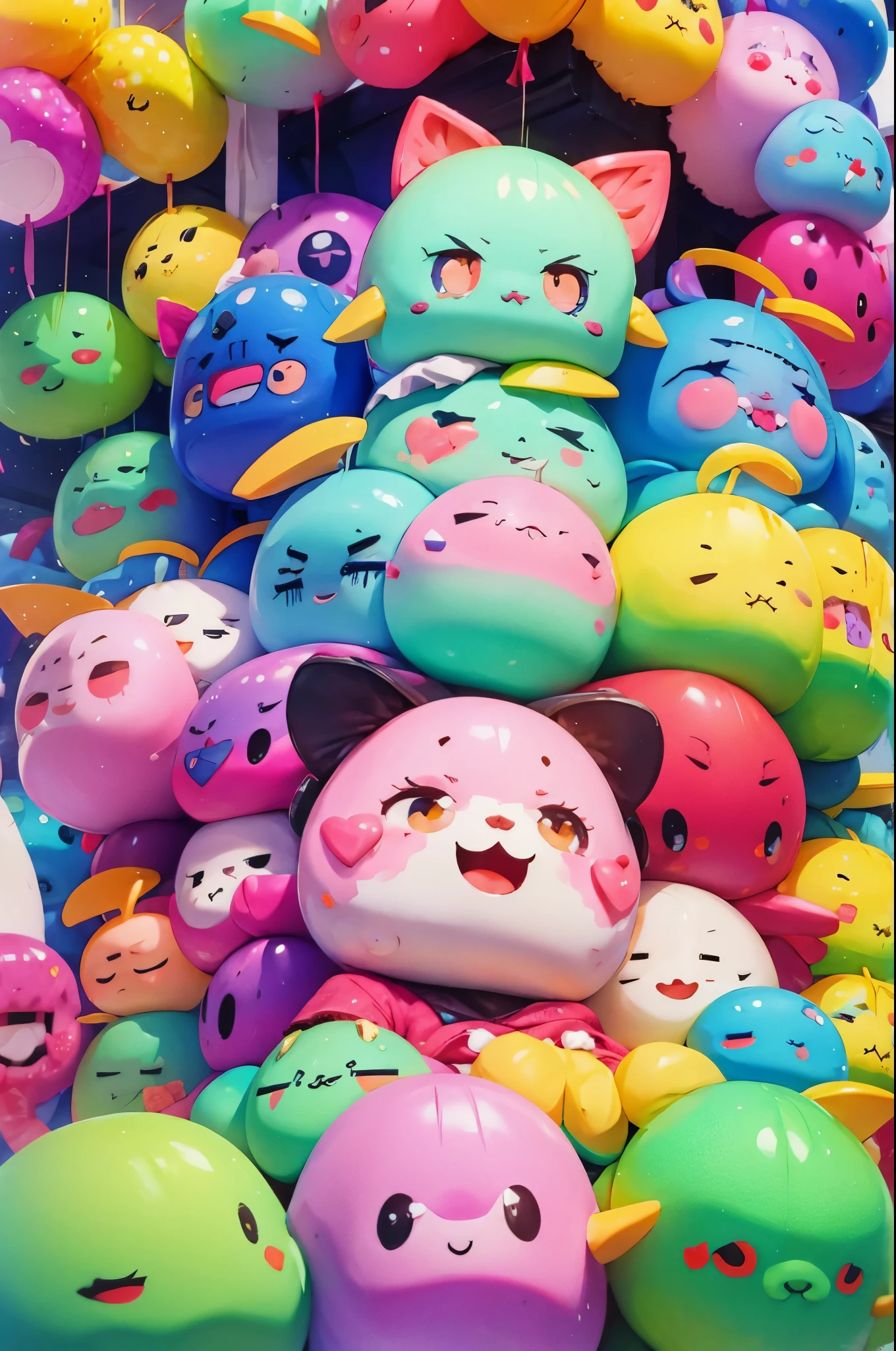 monstrinho coloridos, kawaii