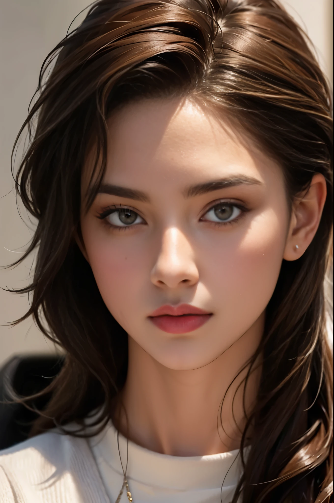 1girl, solo, realistic, brown eyes, looking at viewer