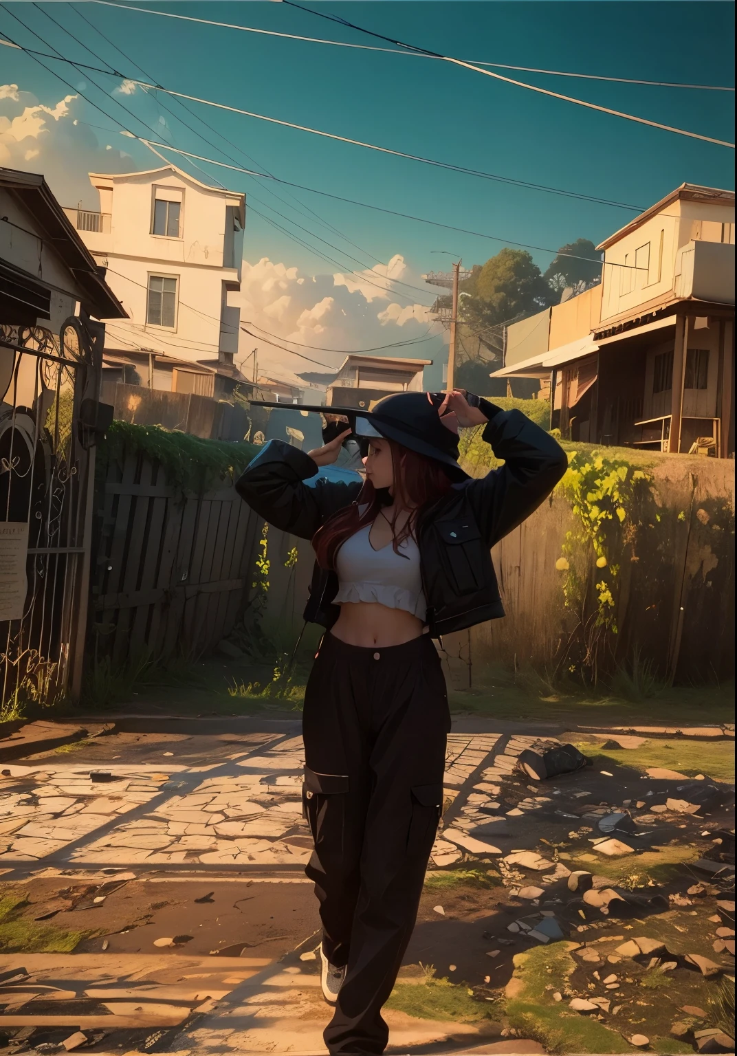 Change background in cute girl