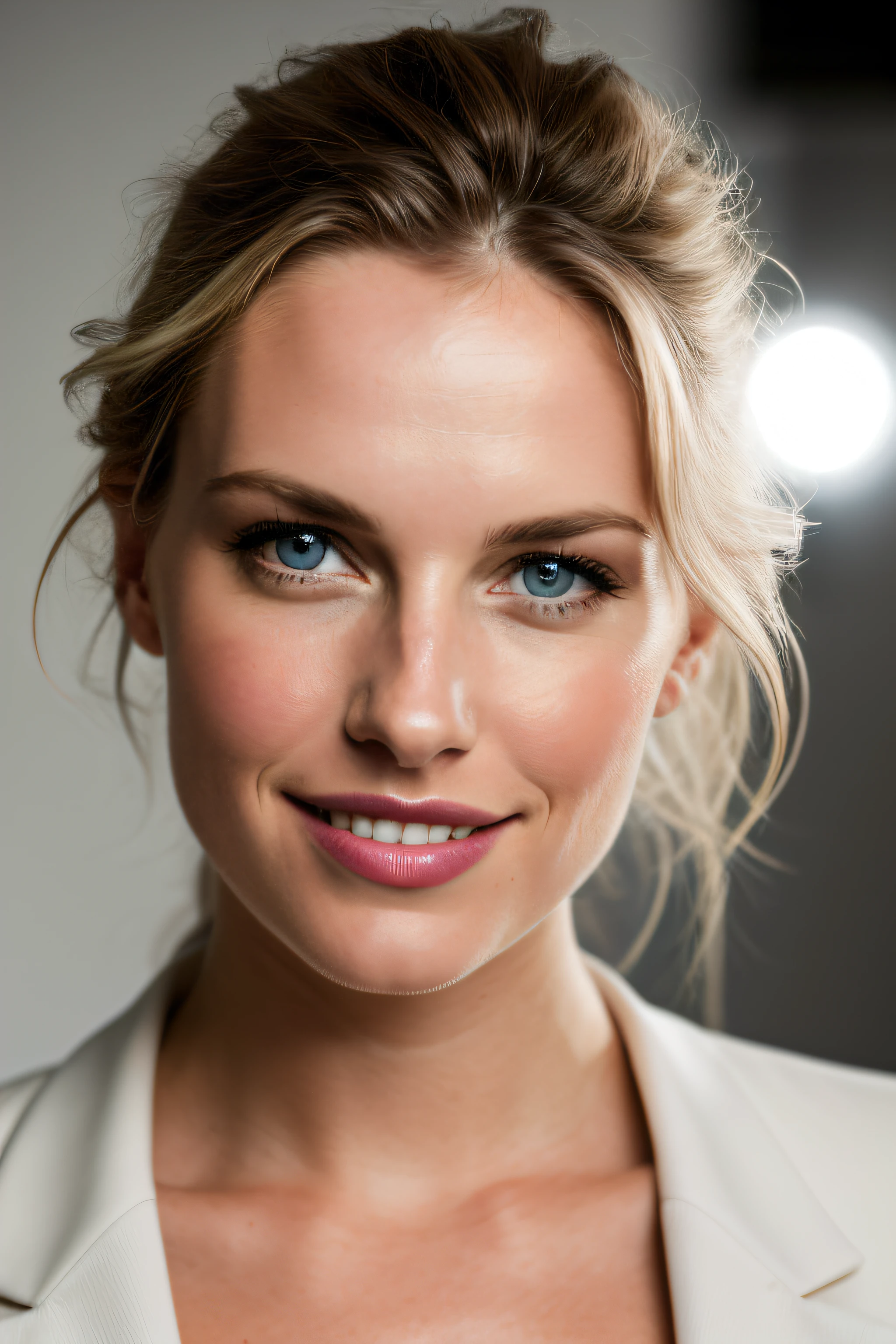 35 year old German model, [[[[fechar-se]]]], [[[[Peito]]]], [[[[neck]]]], [[[[ombros]]]], Olhos perfeitos, perfect iris, perfect lips, dentes perfeitos, pele perfeita, tipo de corpo voluptuoso, luz lateral suave, brilho, sutil, claro-escuro, (cores suaves:1.2)