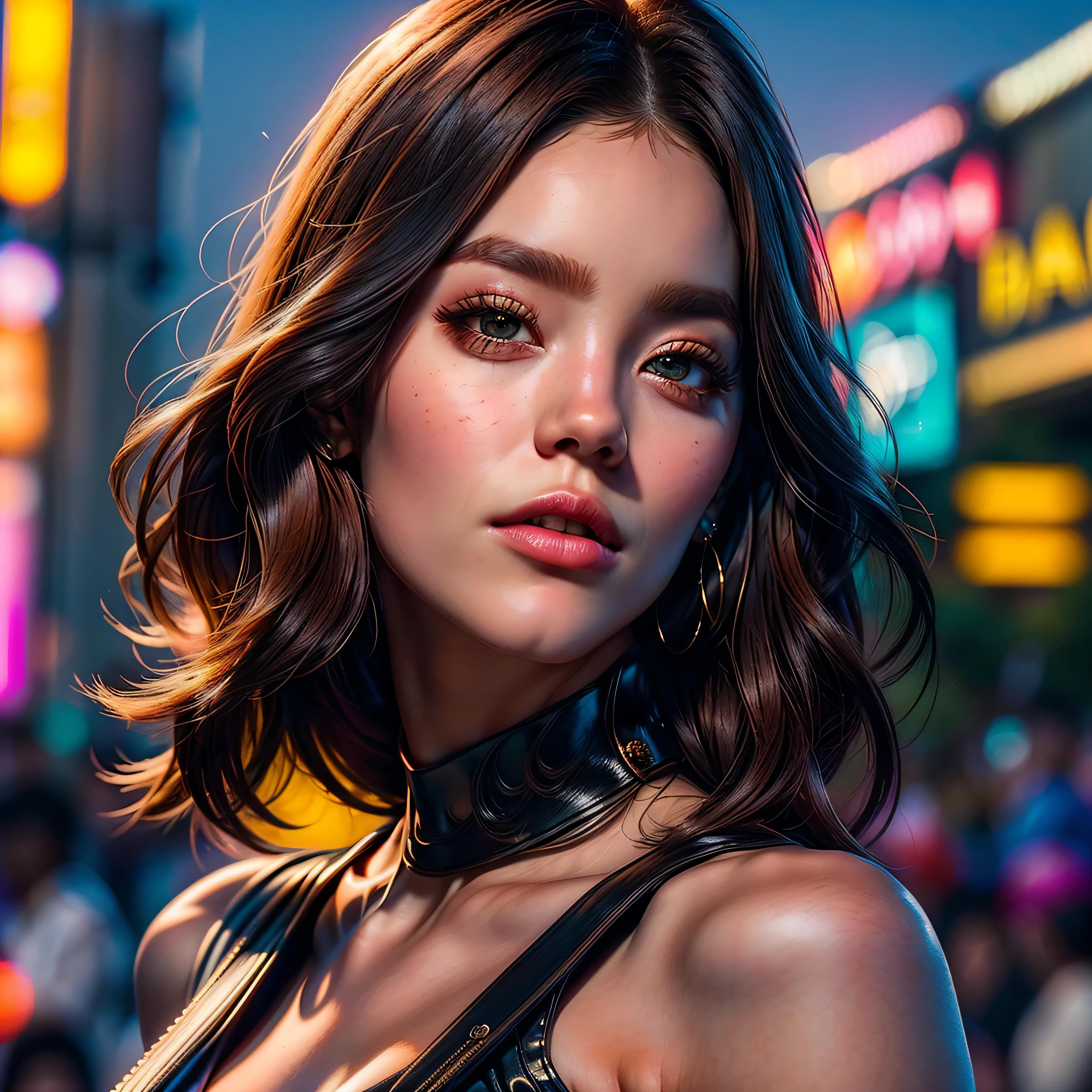 (Jisoo)(1girl, ultra realista, ultra high Resoluciones, Foto RAW, La mejor calidad, Obra maestra, Profundidad de campo, realista, fotorrealista, Kinematic, joven y hermosa Jisoo hembra , Piel suave y lisa, Cara perfecta, Piel suave y lisa, lozano, (caber), elegante, Cara hermosa finamente detallada, finamente detallado, Beautiful eyes of heterochromia, (Vibrante), amable, sabio, cabello de jengibre, brillante, Artistic color palette, Color Grading, extremadamente detallado, dynamic lighting, afilado, cuerpo completo, Vista frontal vertical, pecho mediano, Photo Action Shooting at Dior Parade, Cara detallada, , Ojos detallados,moda, modelo, Epic character composition, Antecedentes detallados, ultra realista, epopeya, Foto del modeloo, Portada de revista foto de belleza, jennierubyjenesvestido negro, Camisa negra, falda corta negra,Jisoo, rosa negro, UHD HDR DSLR vivid colorful --v6 --s1000 --c20 --q5 --chaos100