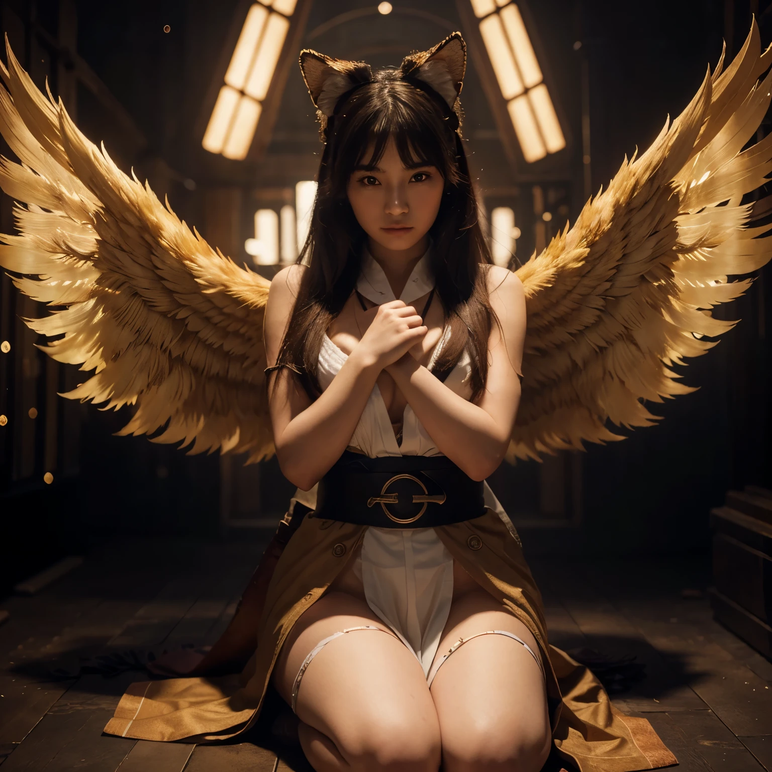 1girl,solo,, official art, unity 8k wallpaper, ultra detailed, beautiful and aesthetic, beautiful, masterpiece, best quality, Kitsune