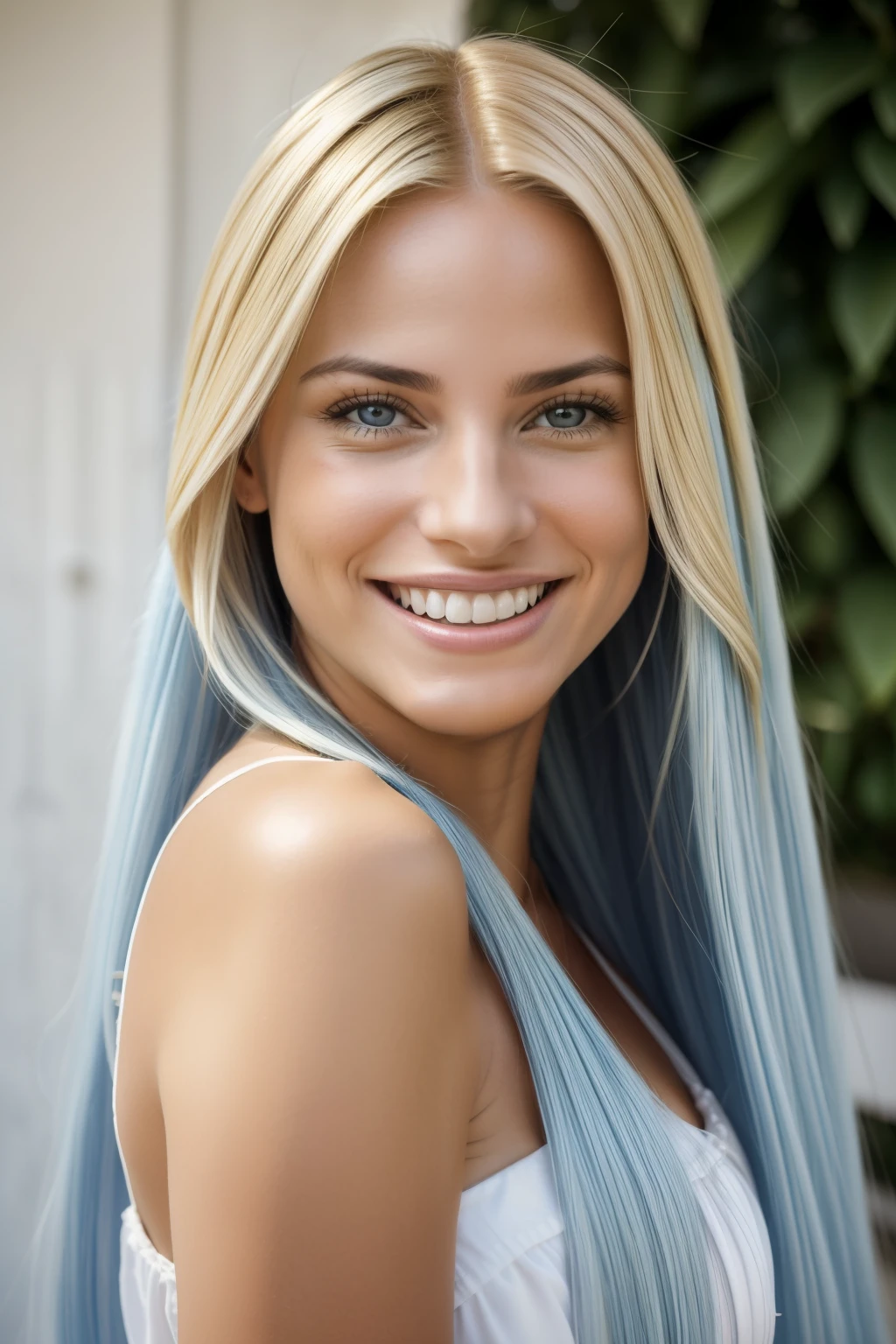 RAW photo in sequence, a photograph of a Spanish woman with blonde hair and a big smile at the camera, natural lighting.

A photograph in sequence, a snapshot of a Spanish woman with long blue hair beaming at the camera, under natural lighting.

A series of RAW images capturing a Spanish woman, her long blue hair framing her radiant grin, bathed in natural light.